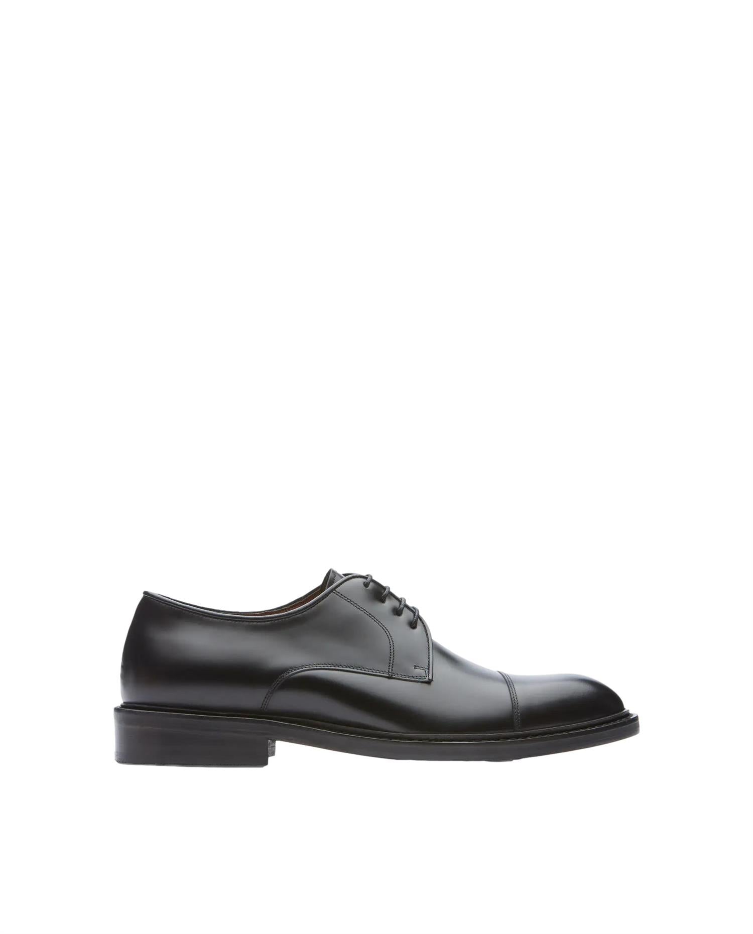 Lottusse Harrys Black Bright Calf Derby Sko Sort - chrismoa.no