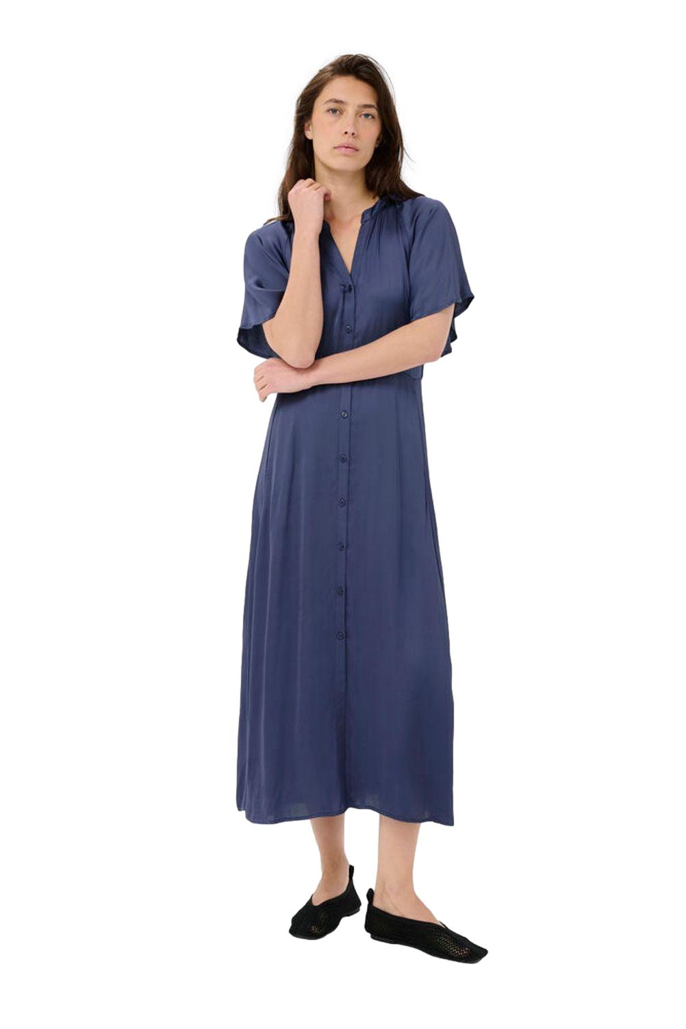 Part Two AlajaPW Dress Kjole Blå - chrismoa.no