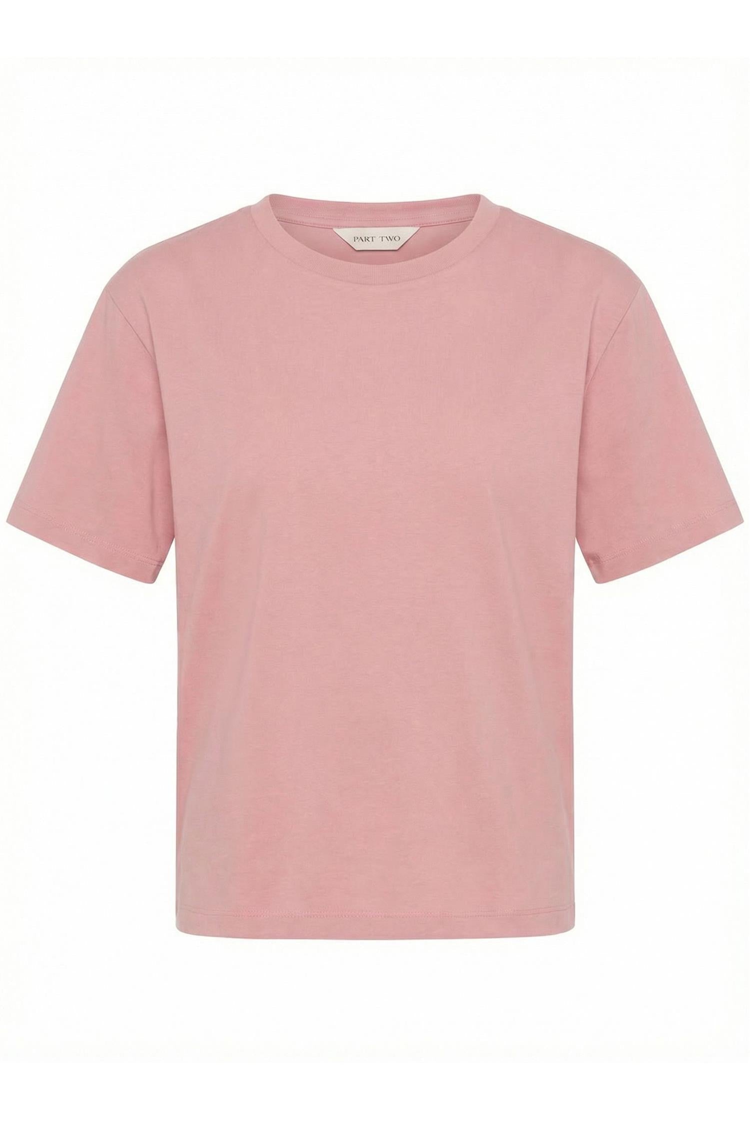 Rosa Part Two Annepw Ts T-skjorte med ikonisk design og mykt stoff, vises på bildet.