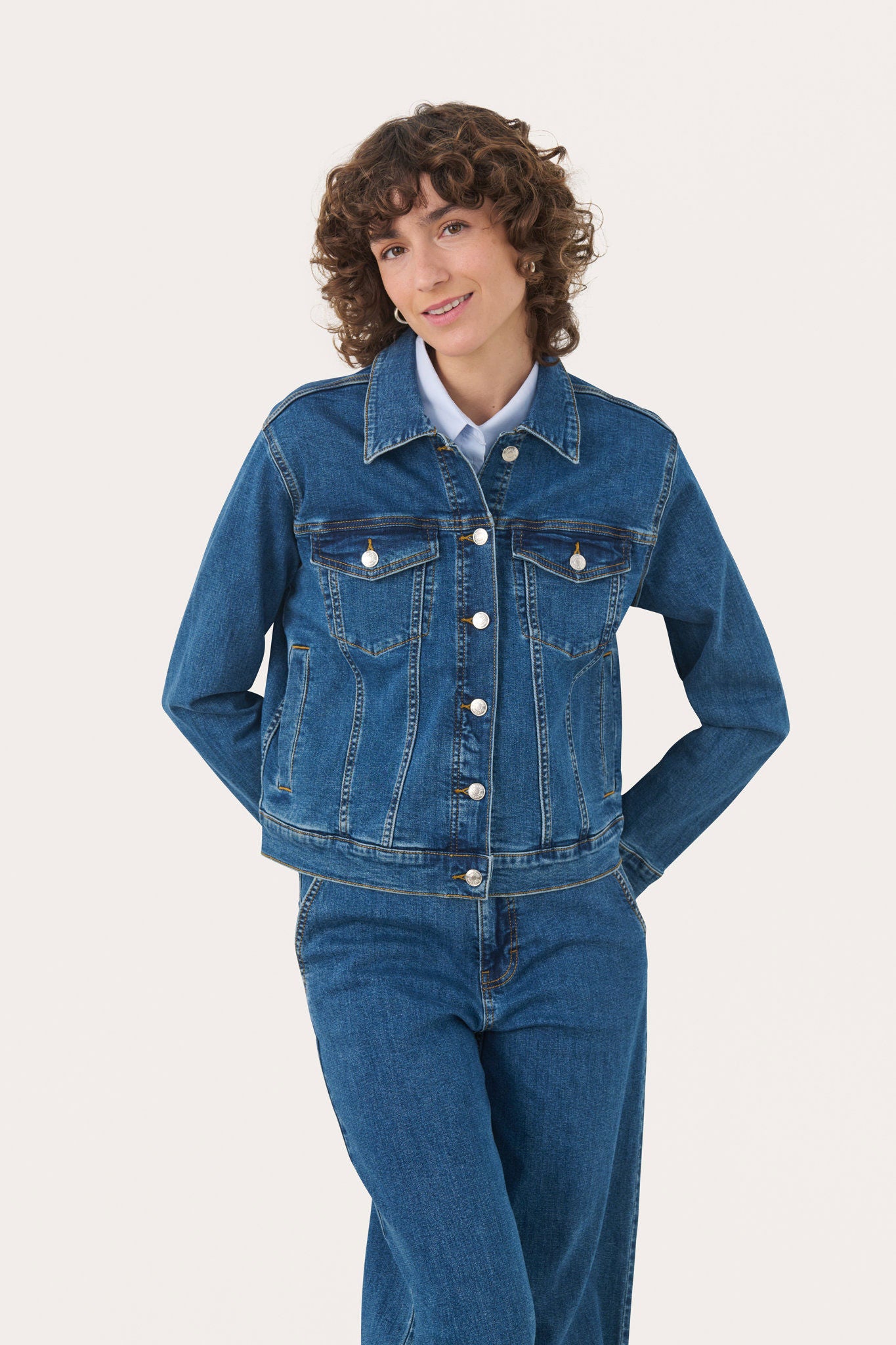 Part Two Nicholiapw Ja Jakke Medium Dark Blue Denim - chrismoa.no