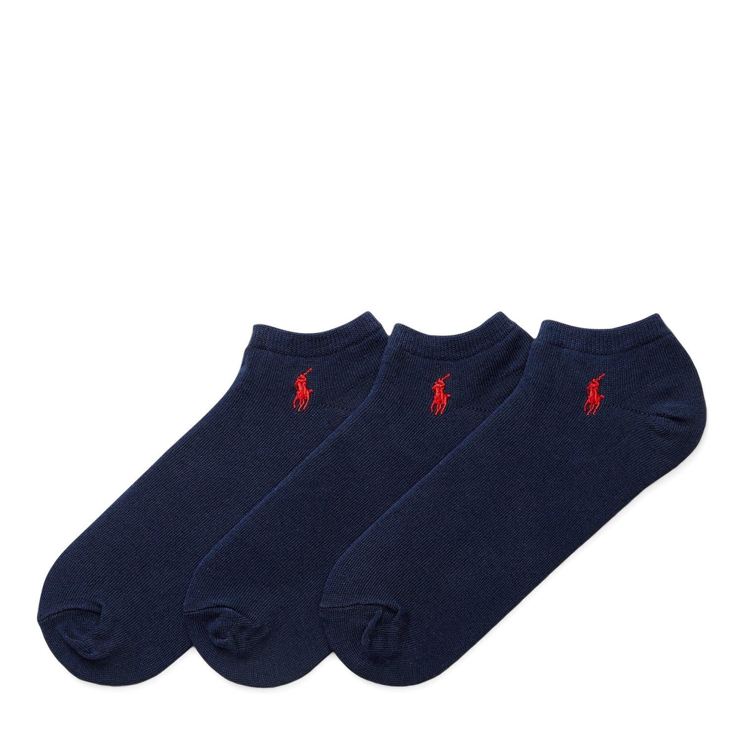 Polo Ralph Lauren 3-pack marine ankelsokker, komfortable og stilige strømper til daglig bruk, i marineblå farger.