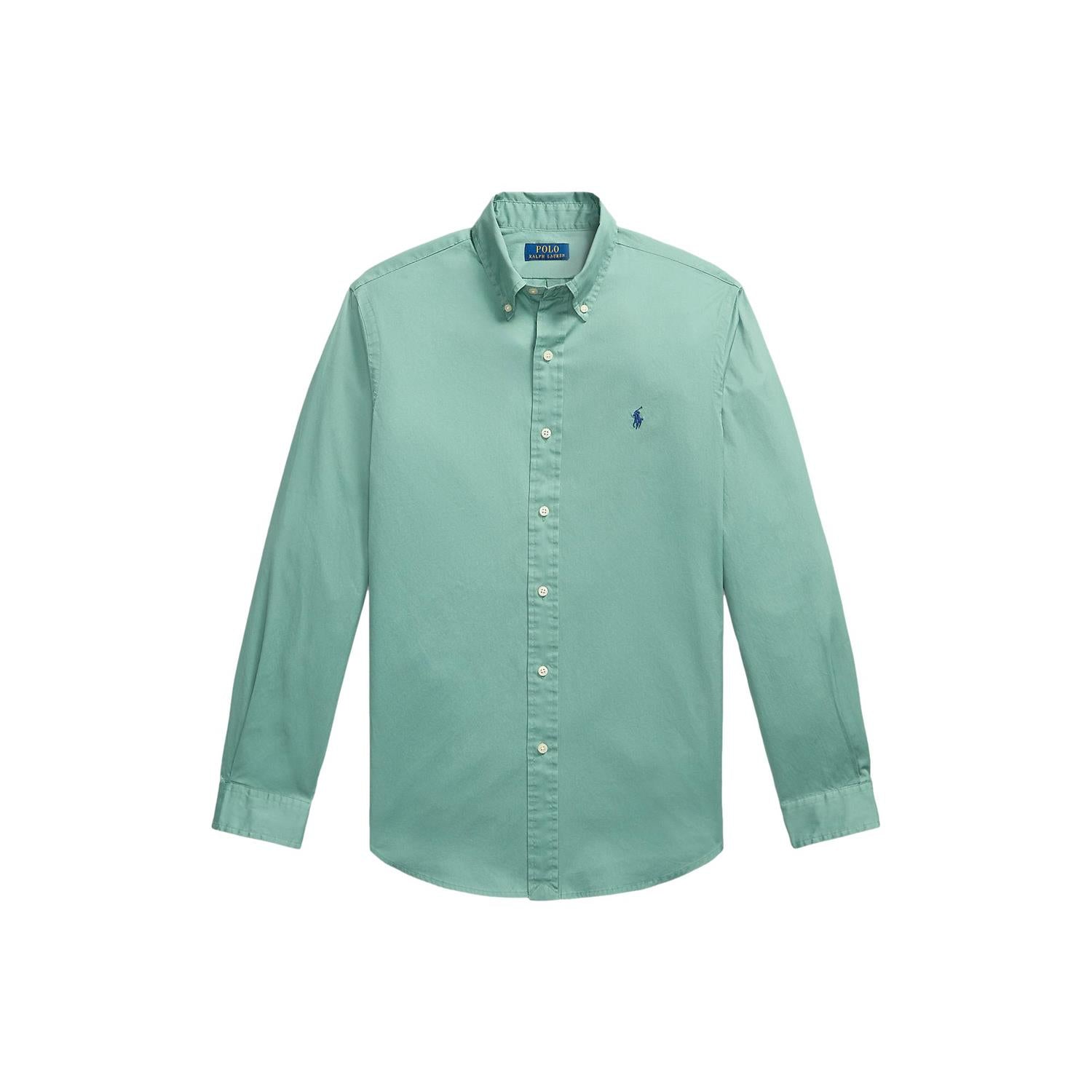 Polo Ralph Lauren Custom Fit Featherweight Twill Shirt Skjorte Eplegrønn - chrismoa.no