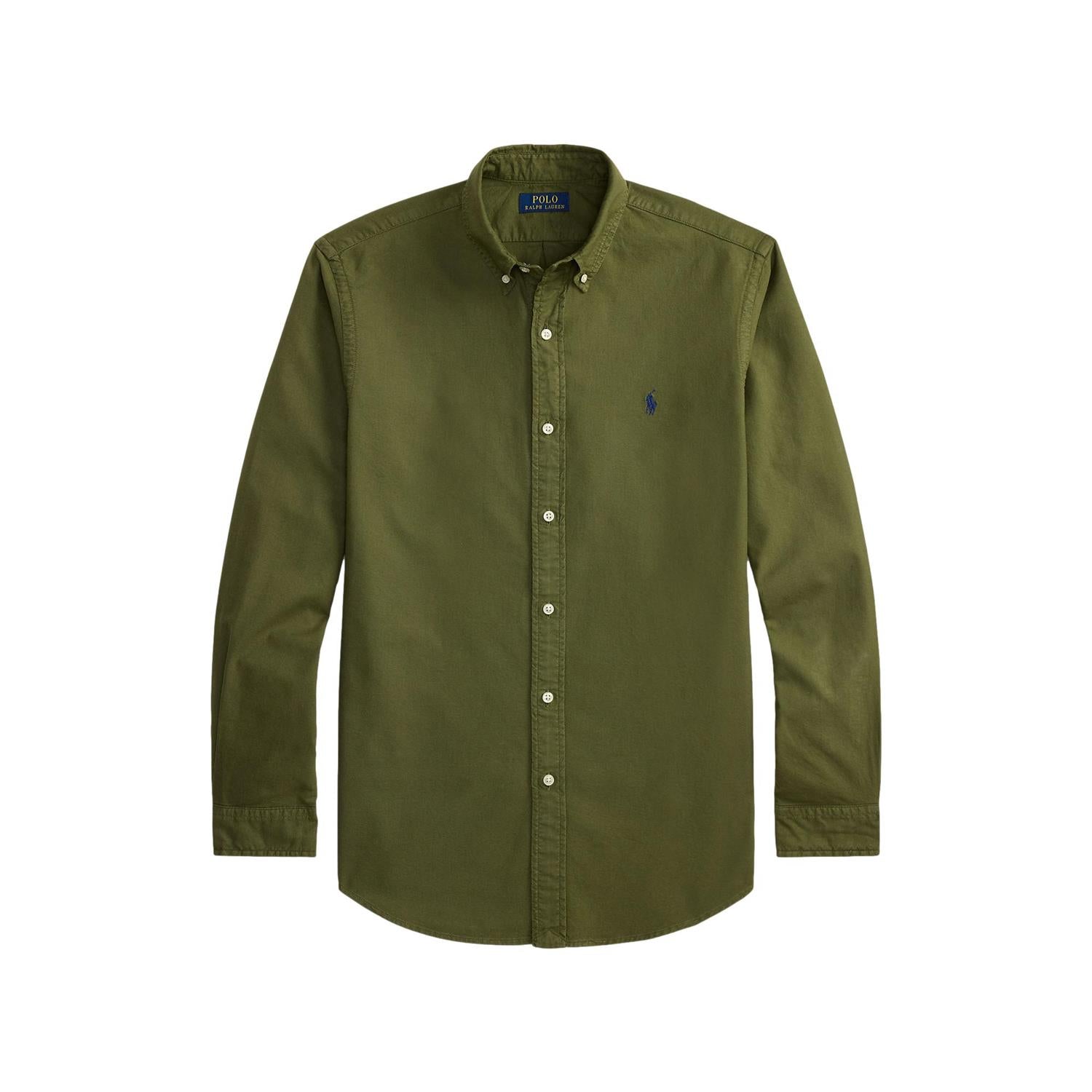Polo Ralph Lauren Custom Fit Garment-Dyed Oxford Shirt Skjorte Grønn - chrismoa.no