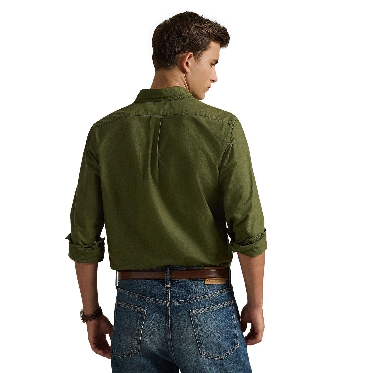 Polo Ralph Lauren Custom Fit Garment-Dyed Oxford Shirt Skjorte Grønn - chrismoa.no