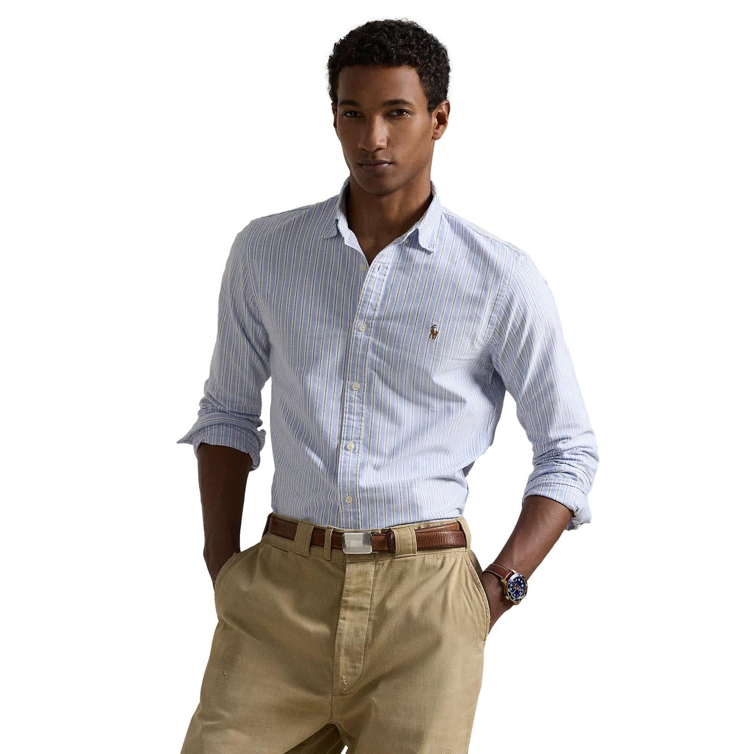 Polo Ralph Lauren Slim Fit Oxford Shirt Skjorte Lyseblå - chrismoa.no