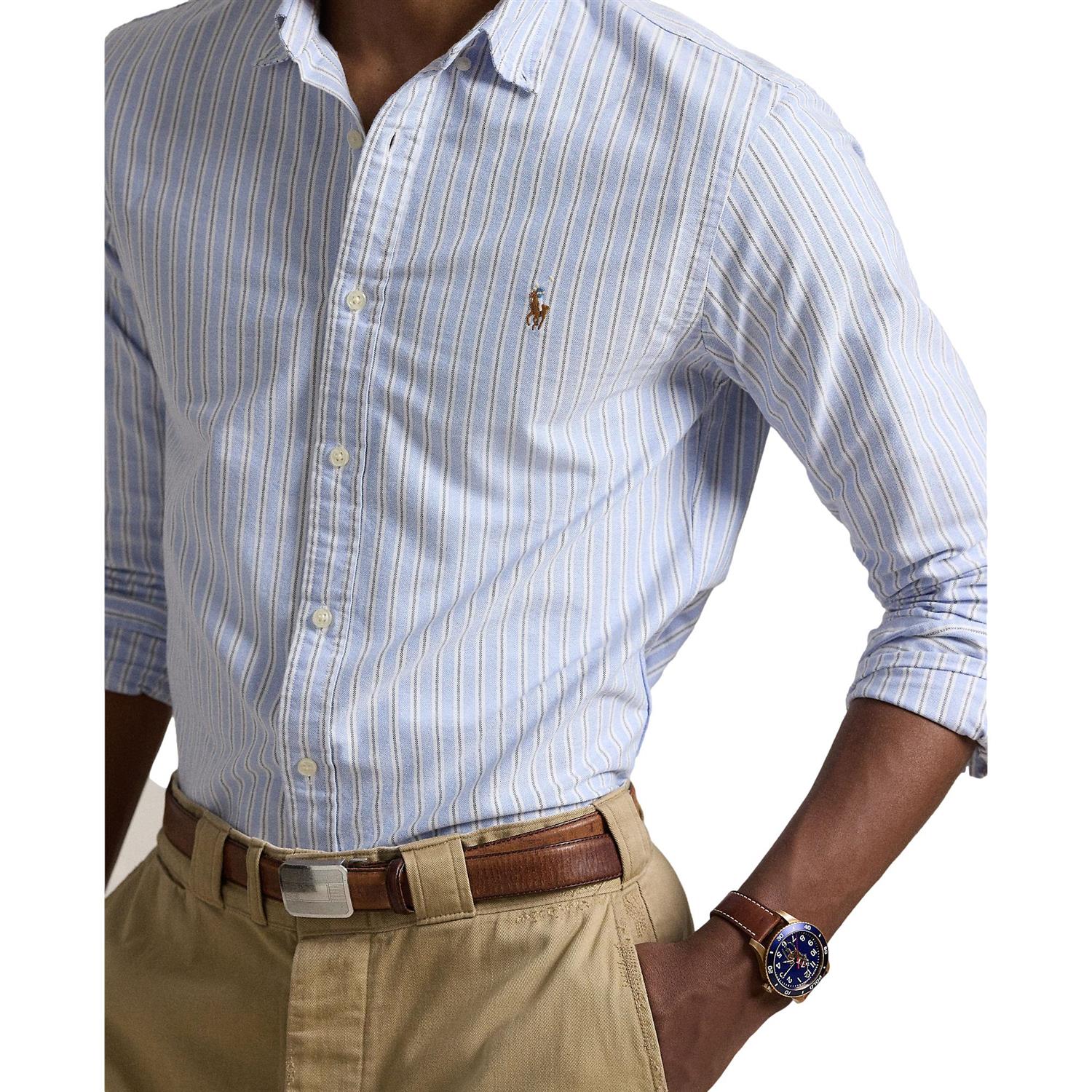 Polo Ralph Lauren Slim Fit Oxford Shirt Skjorte Lyseblå - chrismoa.no