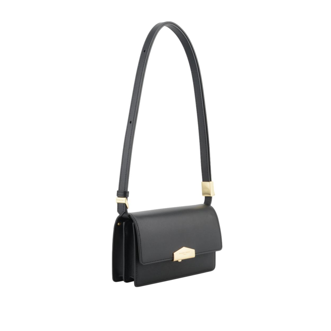 Pourchet Paris ANJOU SMALL CROSSOVER Veske Sort - chrismoa.no