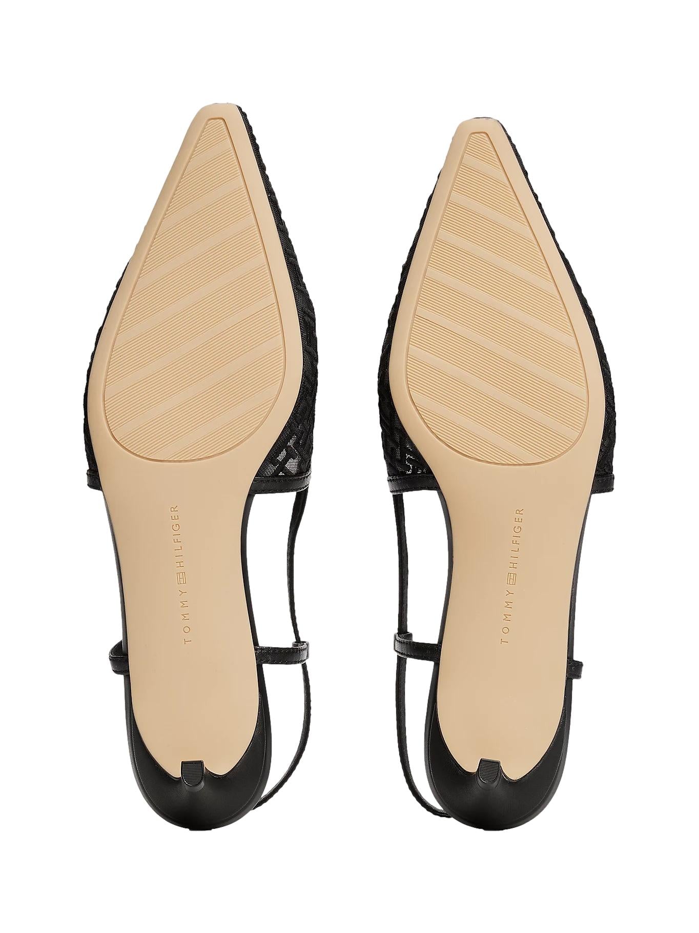 Tommy Hilfiger Mono Squared Toe Kitten Slingb Sko Sort - chrismoa.no