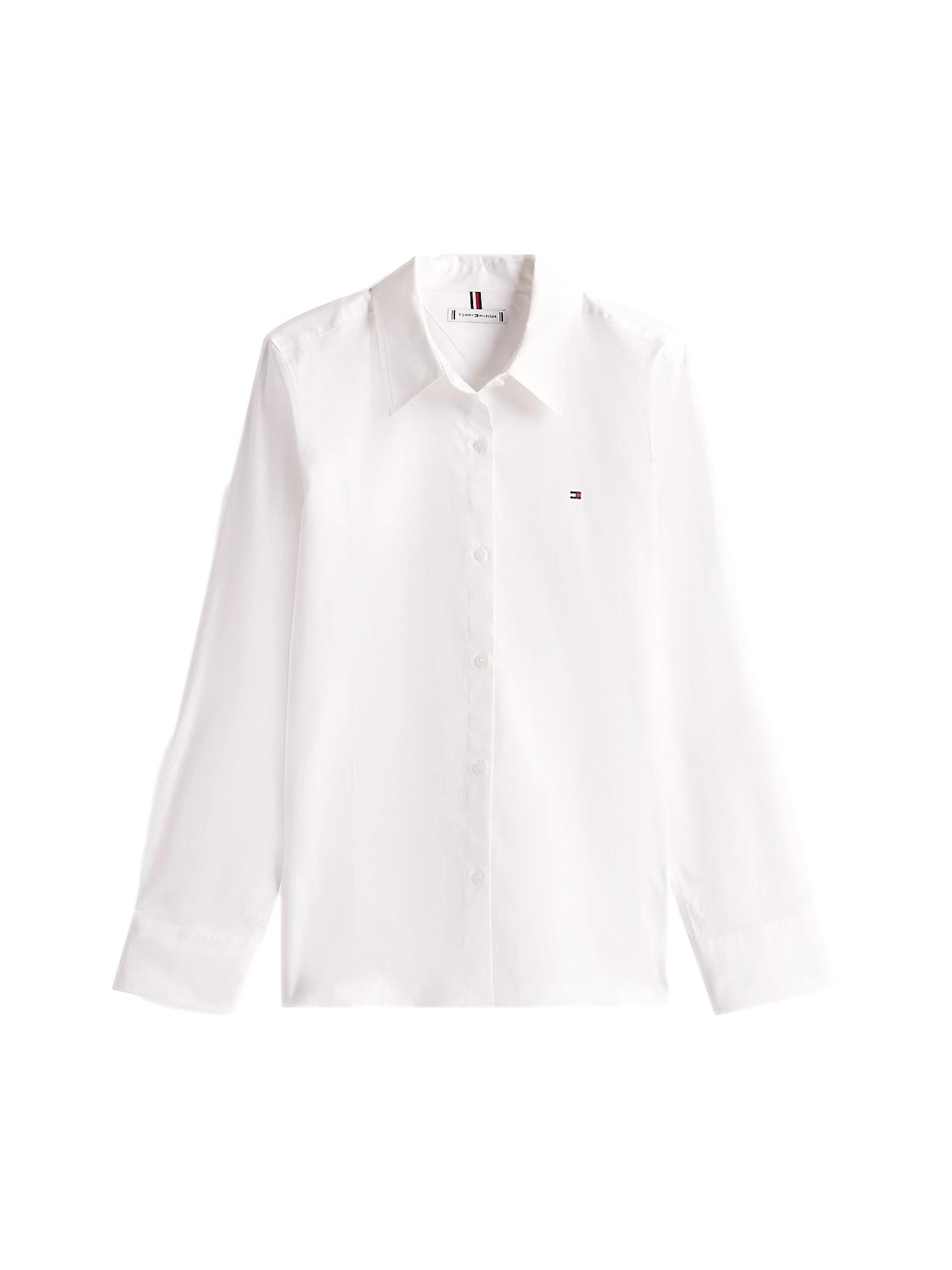 Tommy Hilfiger Nos Stretch Regular Ls Shirt Skjorte Hvit - chrismoa.no