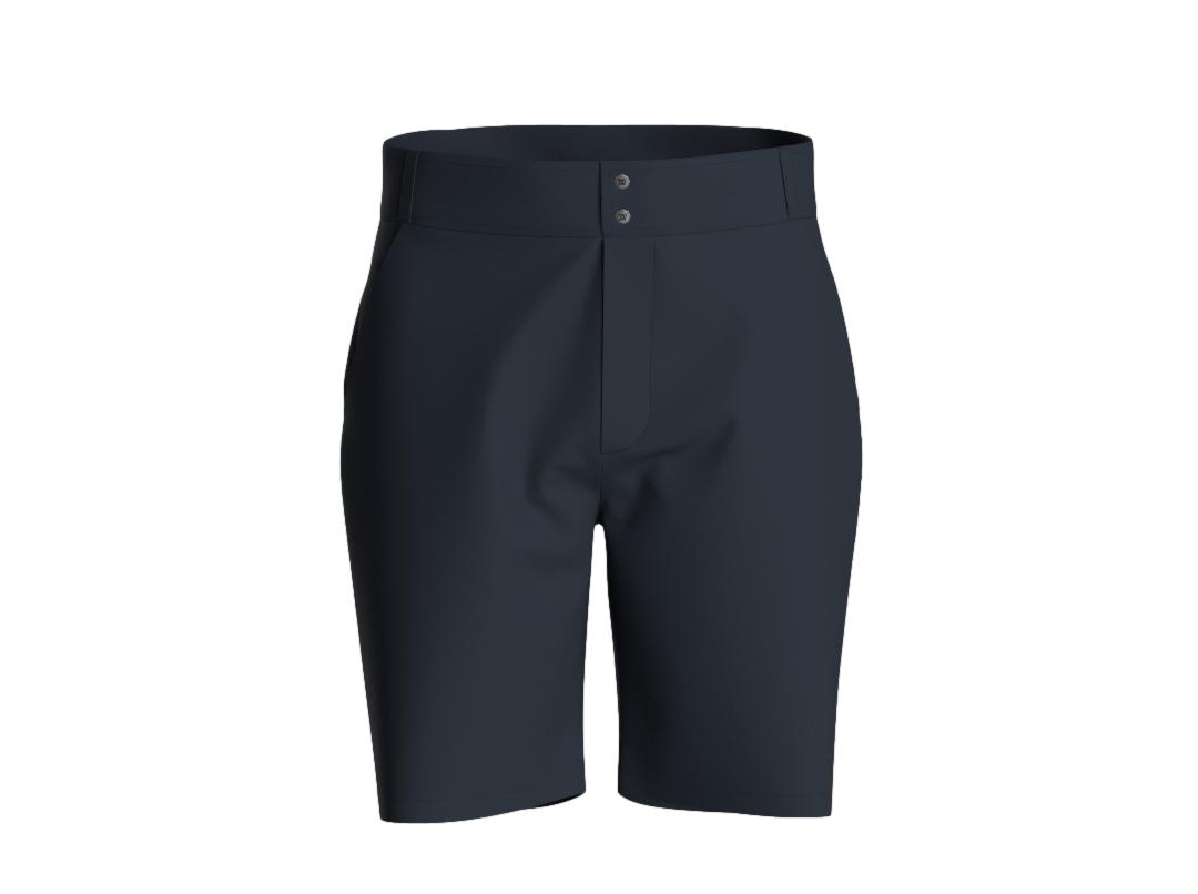 We Norwegians Albatross shorts i marineblå, komfortable og stilfulle bomullsshorts for sommerbruk.