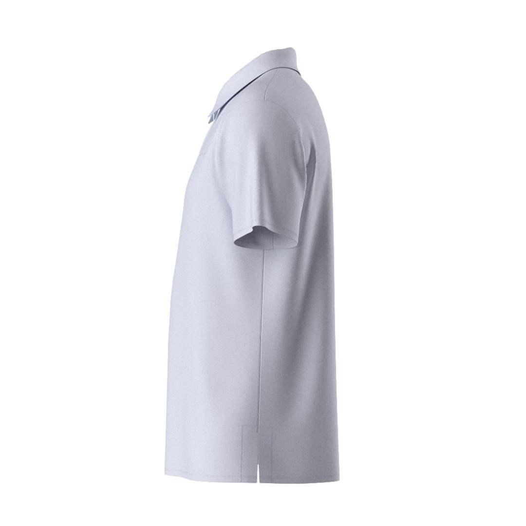 We Norwegians Honor Zipped Polo T-skjorte i hvit, casual herre- eller dame T-skjorte med glidelås og logo.
