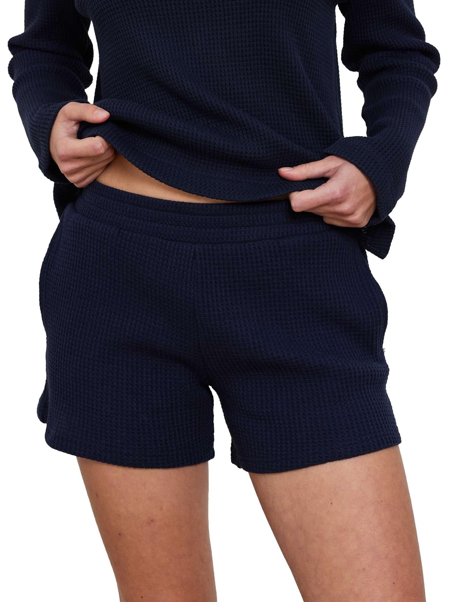 We Norwegians Waffle Shorts Women Shorts Marine - chrismoa.no
