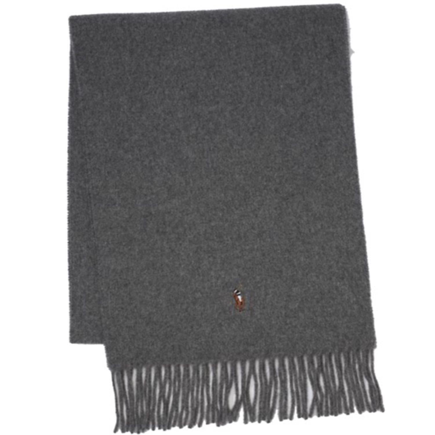 Polo Ralph Lauren Signature Wool Scarf Skjerf Grå - chrismoa.no