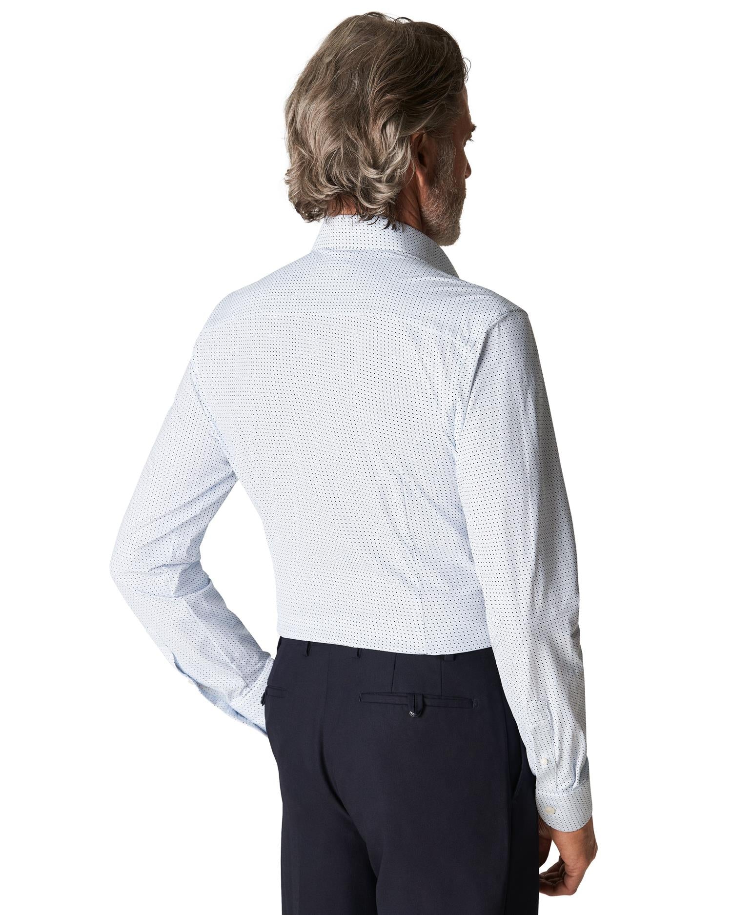 Eton Slim Light Blue 4-Way Stretch Skjorte Lyseblå - chrismoa.no