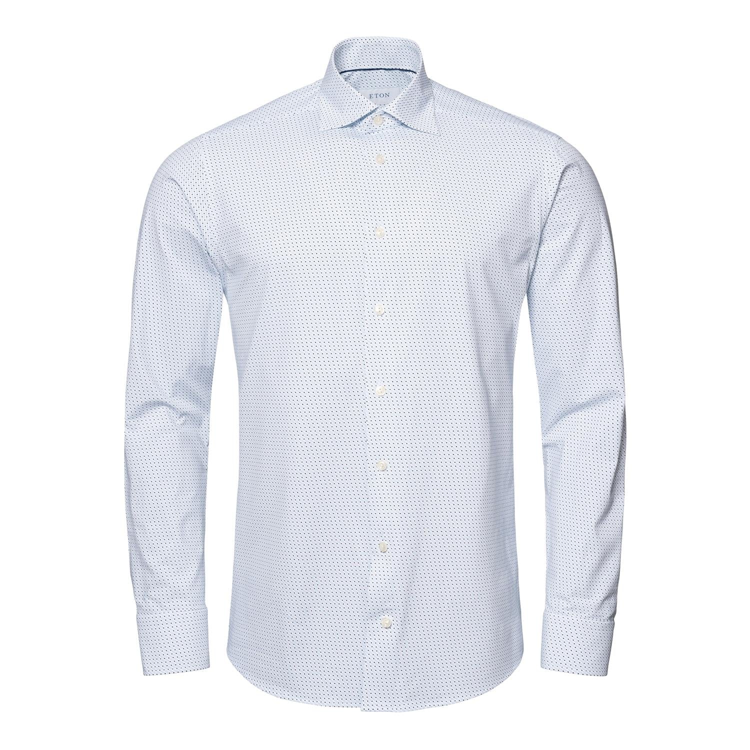 Eton Slim Light Blue 4-Way Stretch Skjorte Lyseblå - chrismoa.no