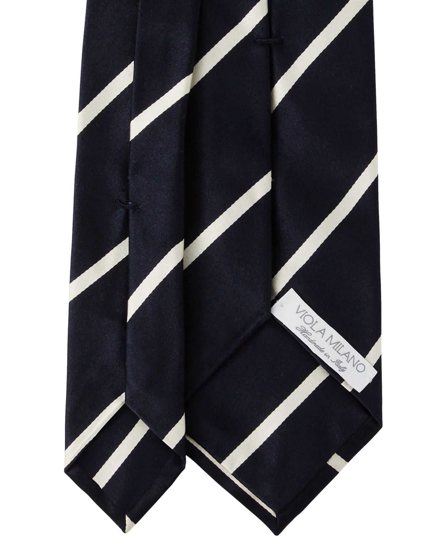 Viola Milano Classic Stripe Navy/White Tie Slips Marine - chrismoa.no