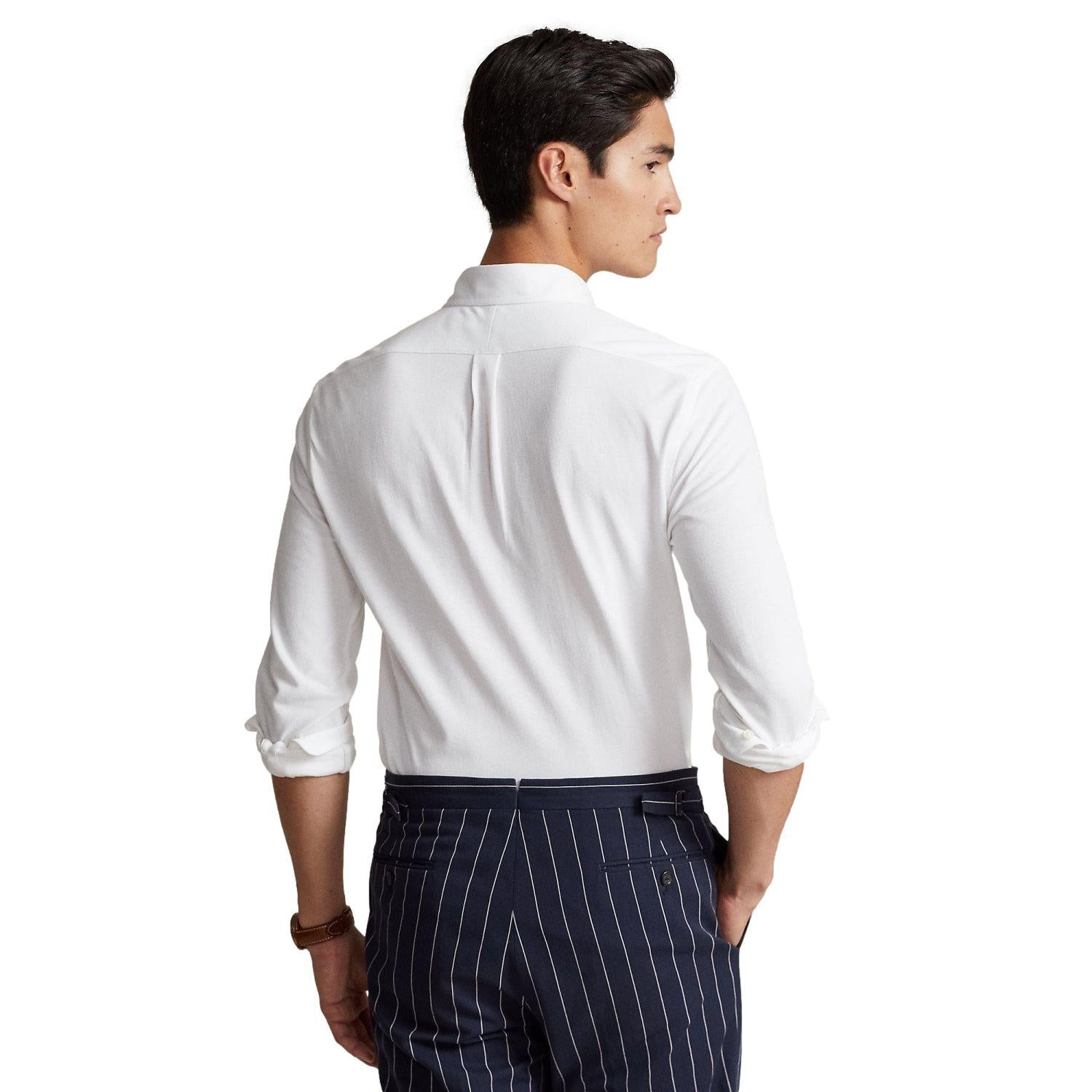Polo Ralph Lauren Knit Oxford Shirt Skjorte Hvit - chrismoa.no