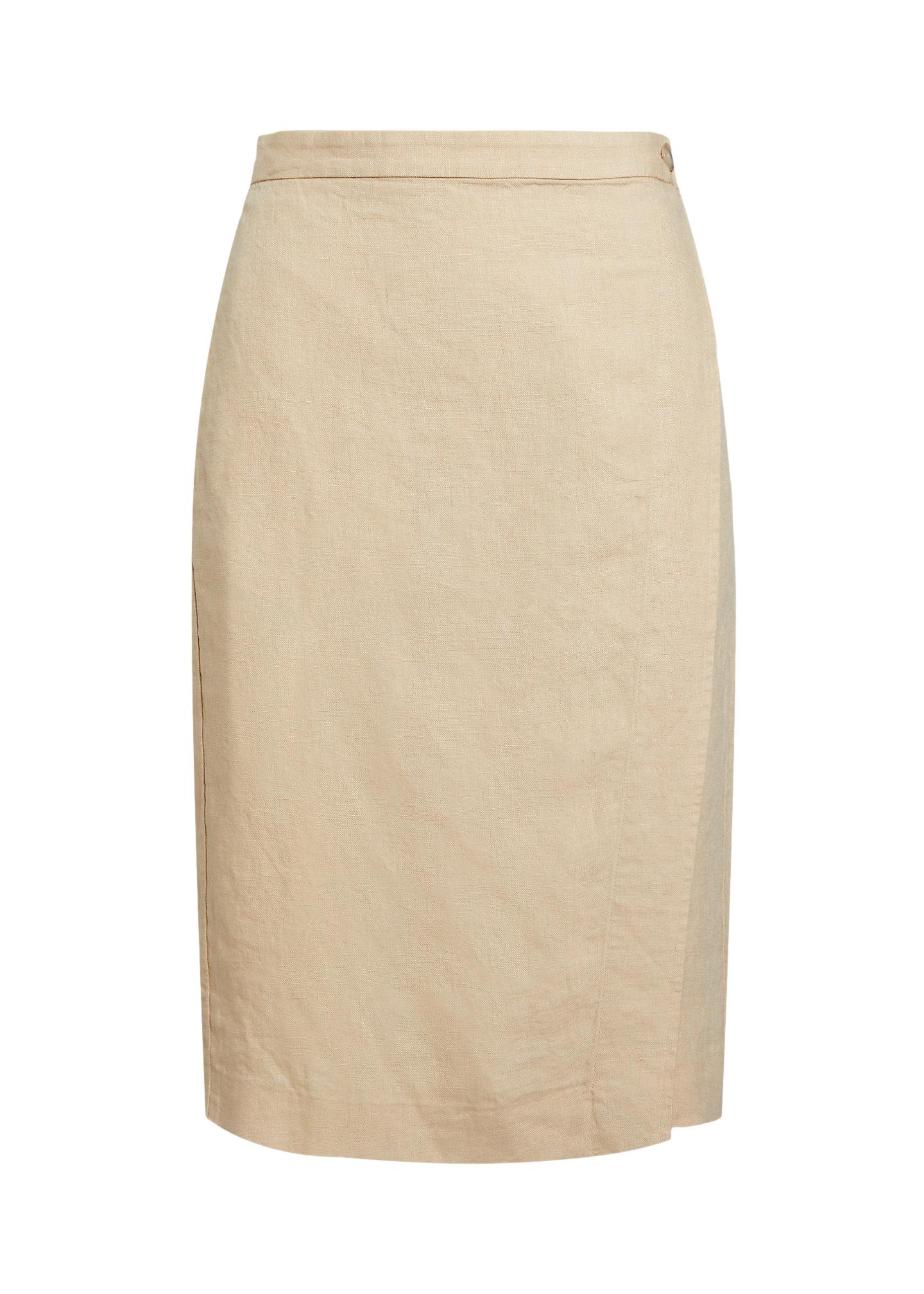 Polo Ralph Lauren Linen Wrap Skirt Skjørt Beige - chrismoa.no