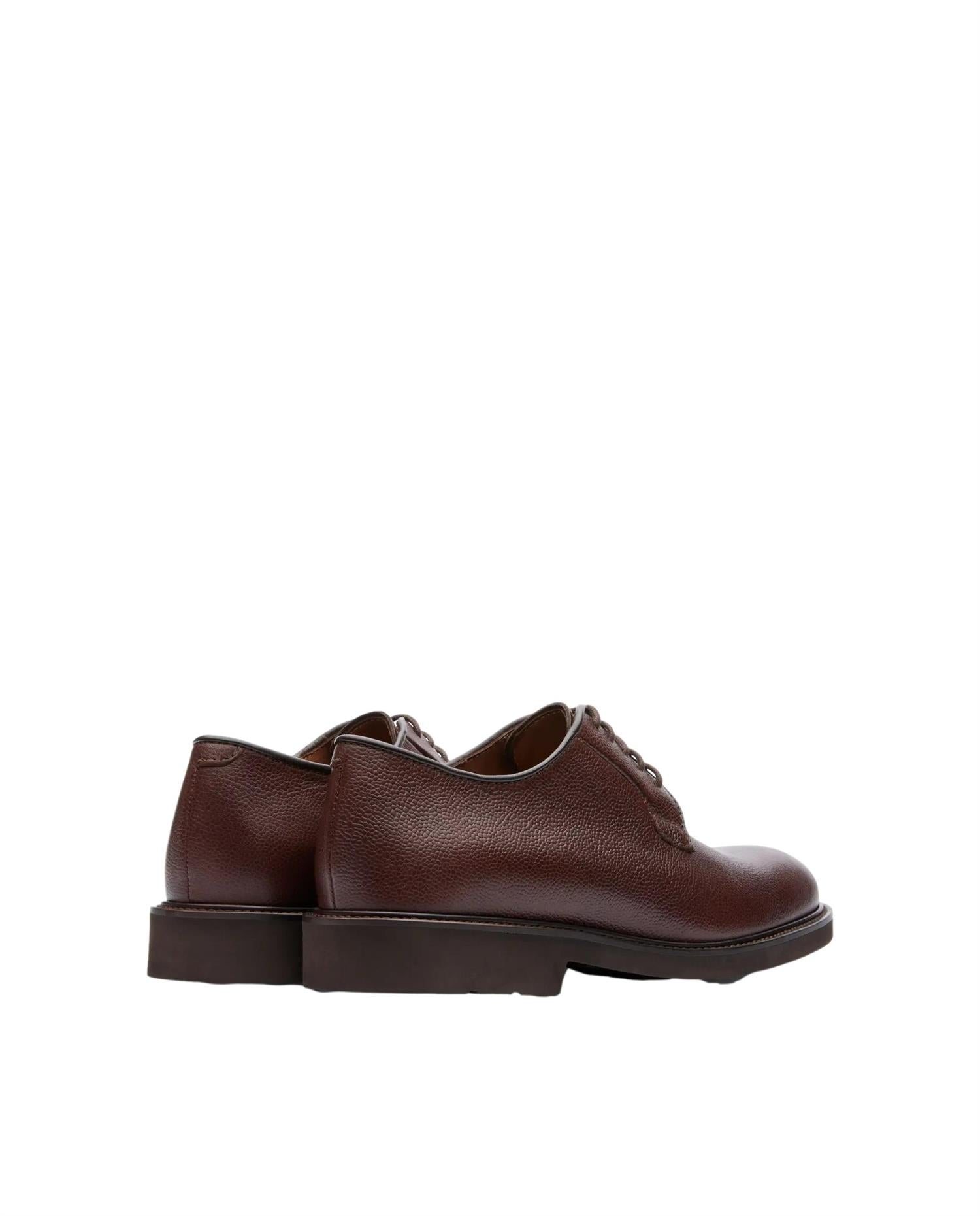Lottusse Baltimore Mocha Embossy Grain Calf Derby Sko Brun - chrismoa.no