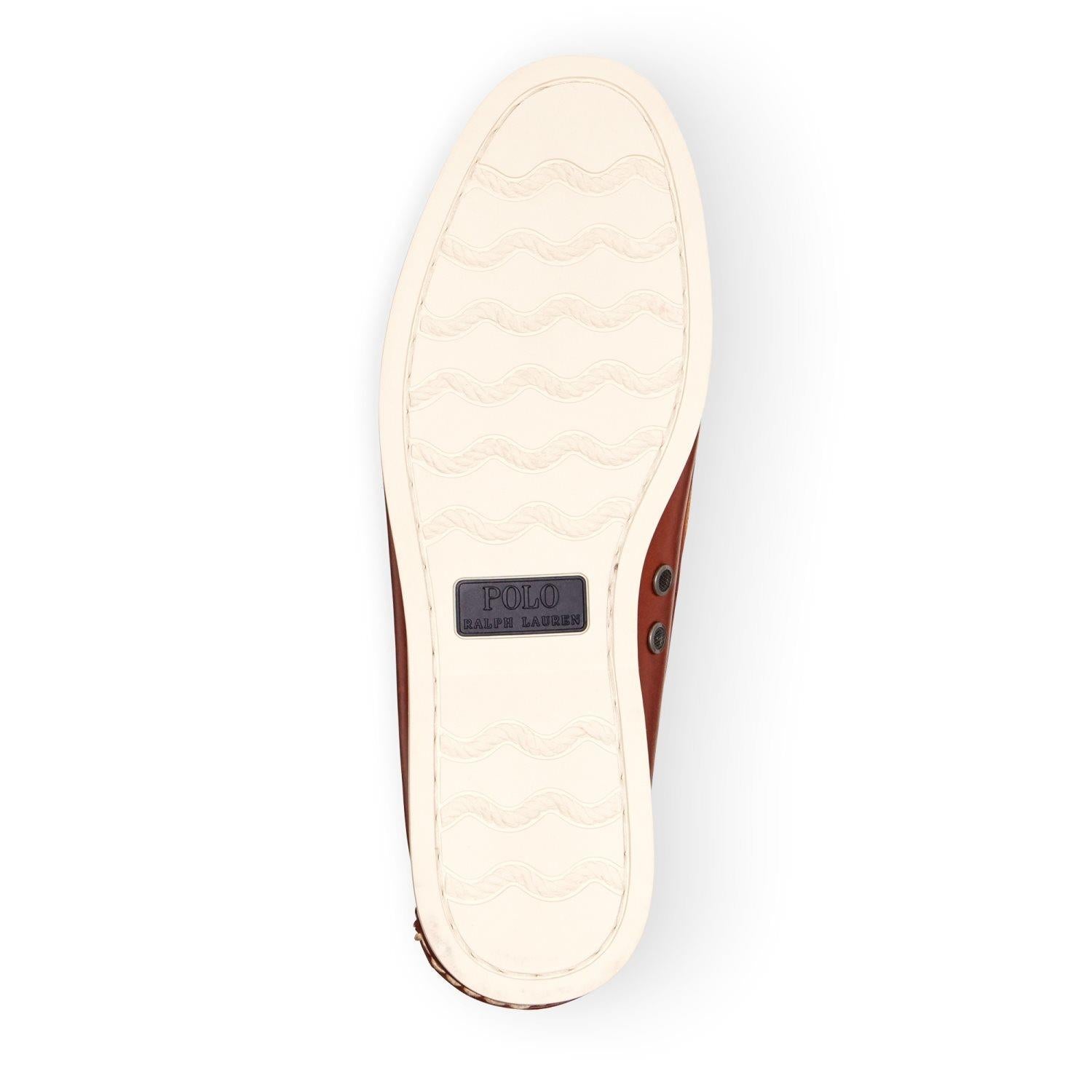 Polo Ralph Lauren Merton Leather Boat Shoe Sko Cognac - chrismoa.no