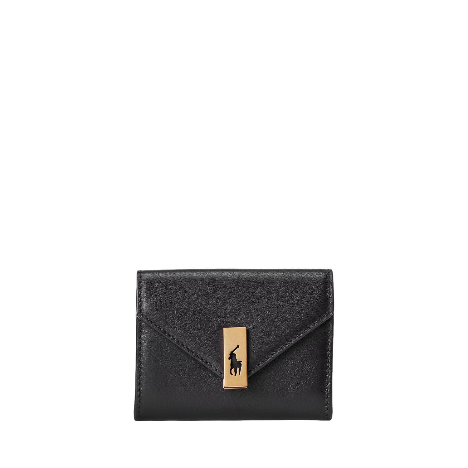 Polo Ralph Lauren Id Leather Fold-Over Card Case Lommebok Sort - chrismoa.no