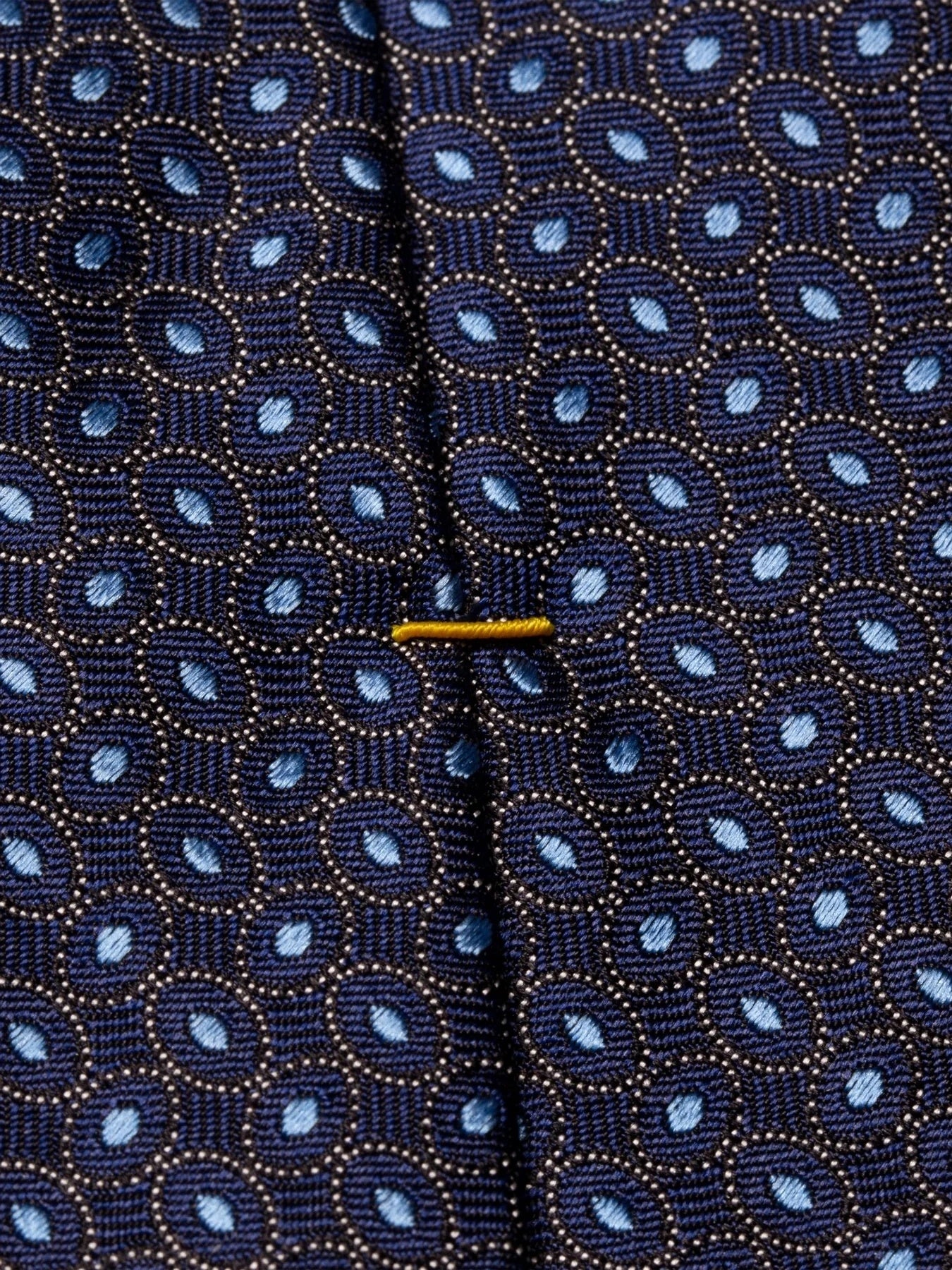 Eton Navy Blue Geometric Silk Tie Slips Marine - chrismoa.no