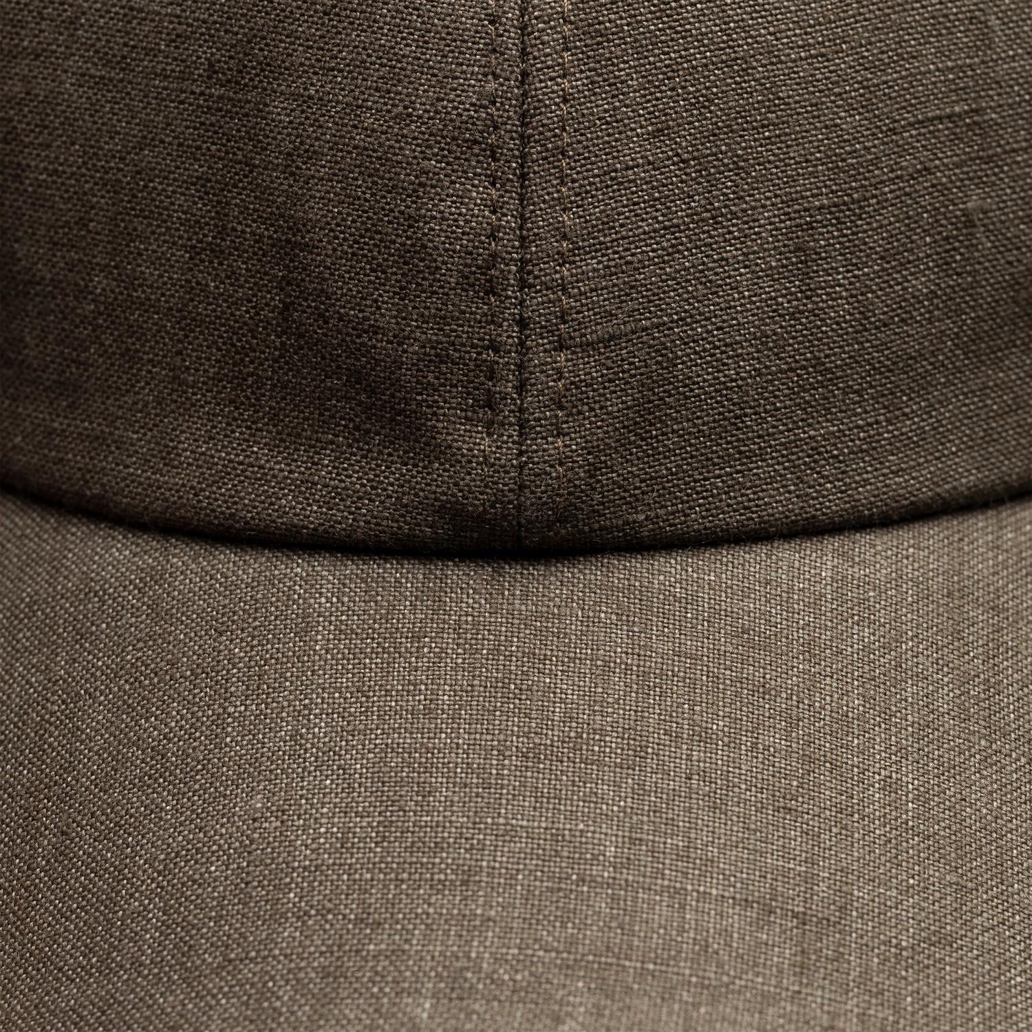 Eton Dark Green Linen Twill Baseball Cap Caps Mørkegrønn - chrismoa.no