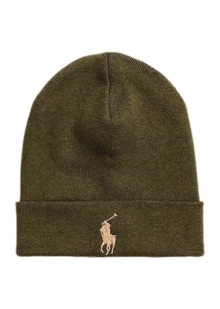 Polo Ralph Lauren Merino Wool Hat Lue Oliven - chrismoa.no