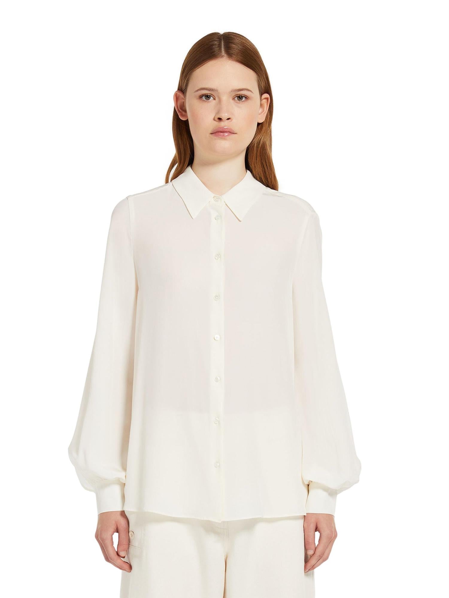 Max Mara Weekend Geo Bluse Hvit - chrismoa.no