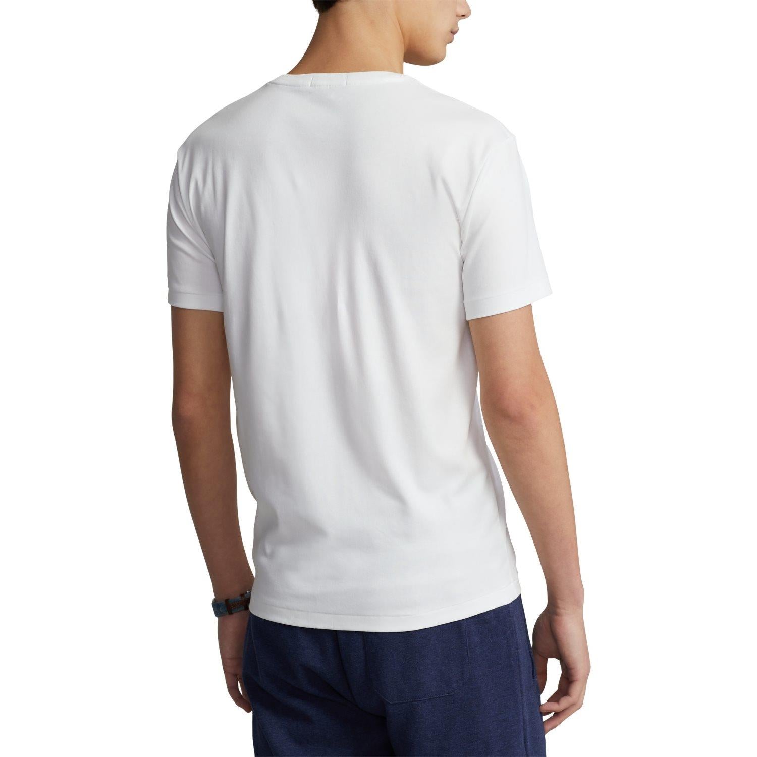 Polo Ralph Lauren Custom Slim Soft Cotton Tee T-Shirt Hvit - chrismoa.no