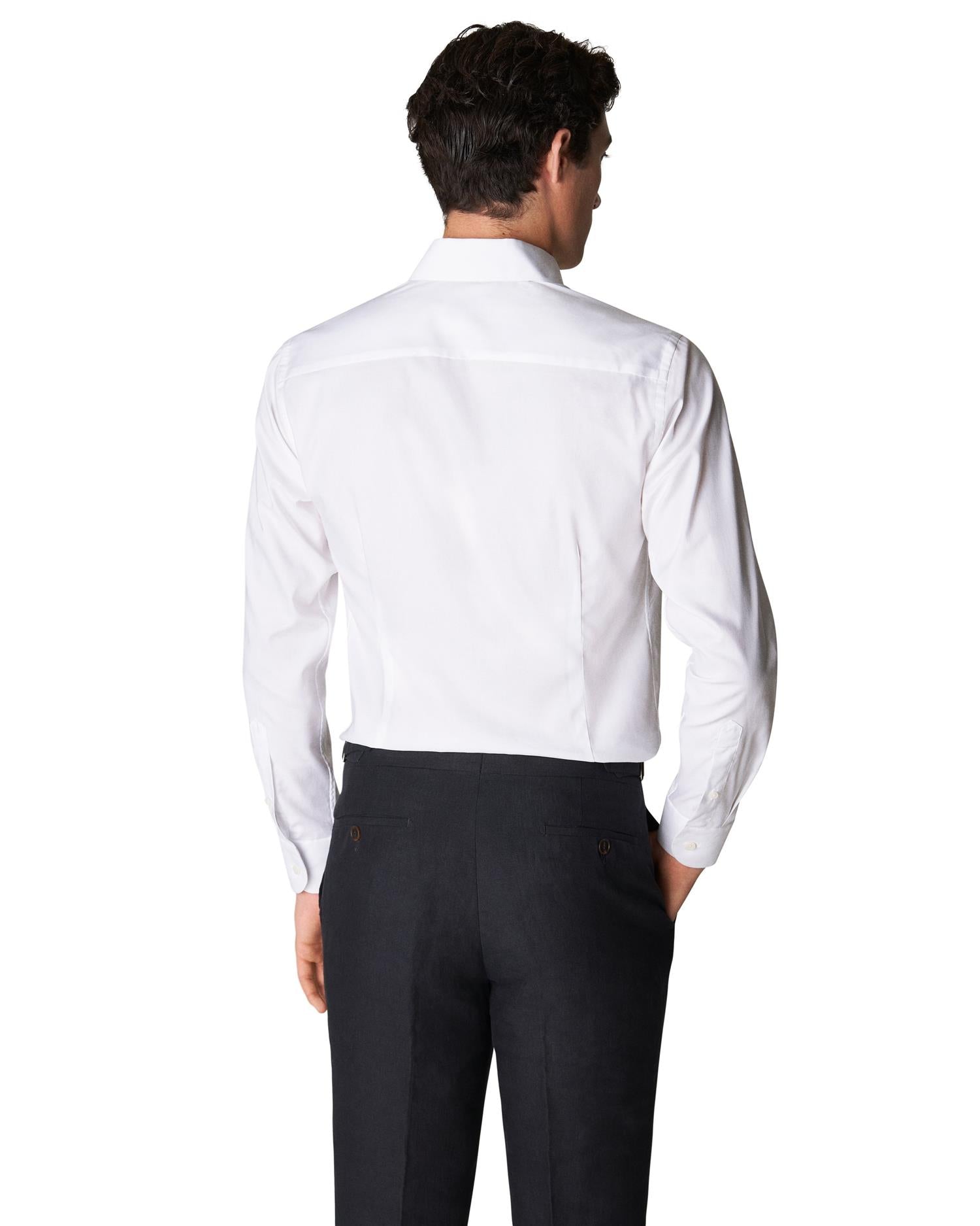Eton Slim Oxford Skjorte Hvit - chrismoa.no