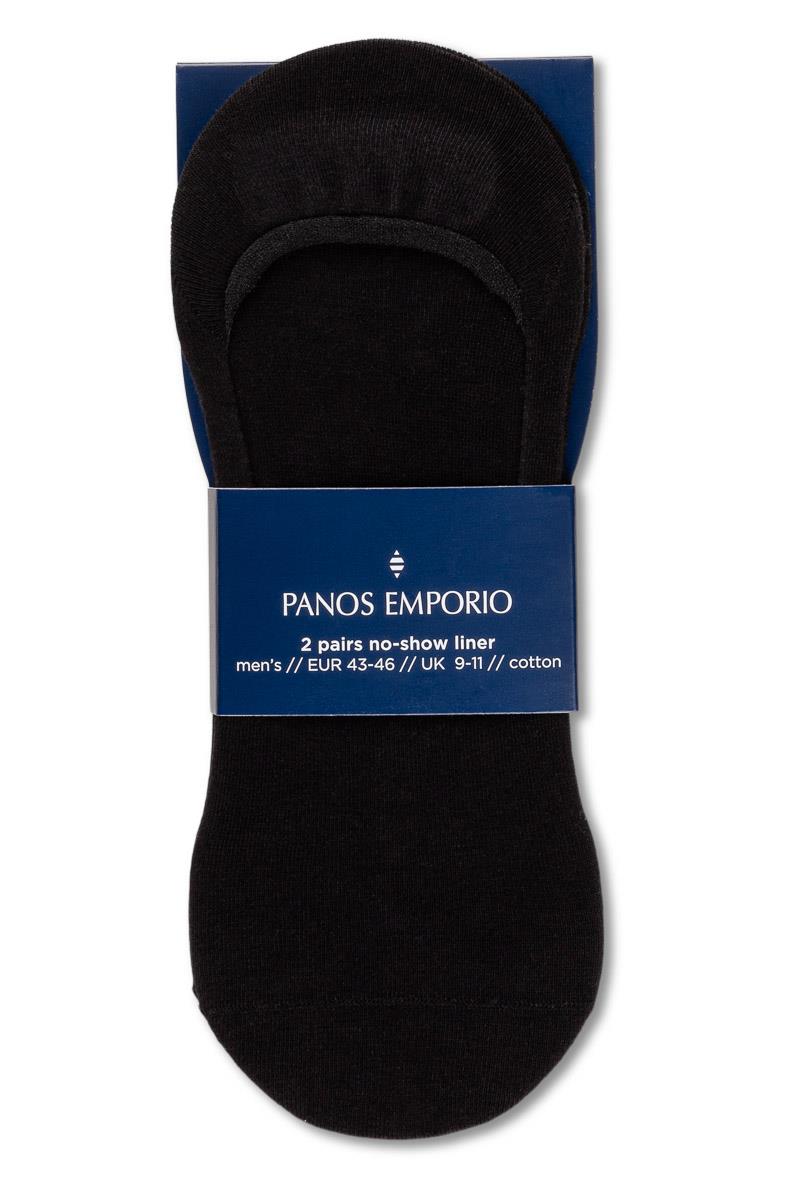 Panos Emporio 2pk Runar Cotton No-Show Strømper Sort - chrismoa.no