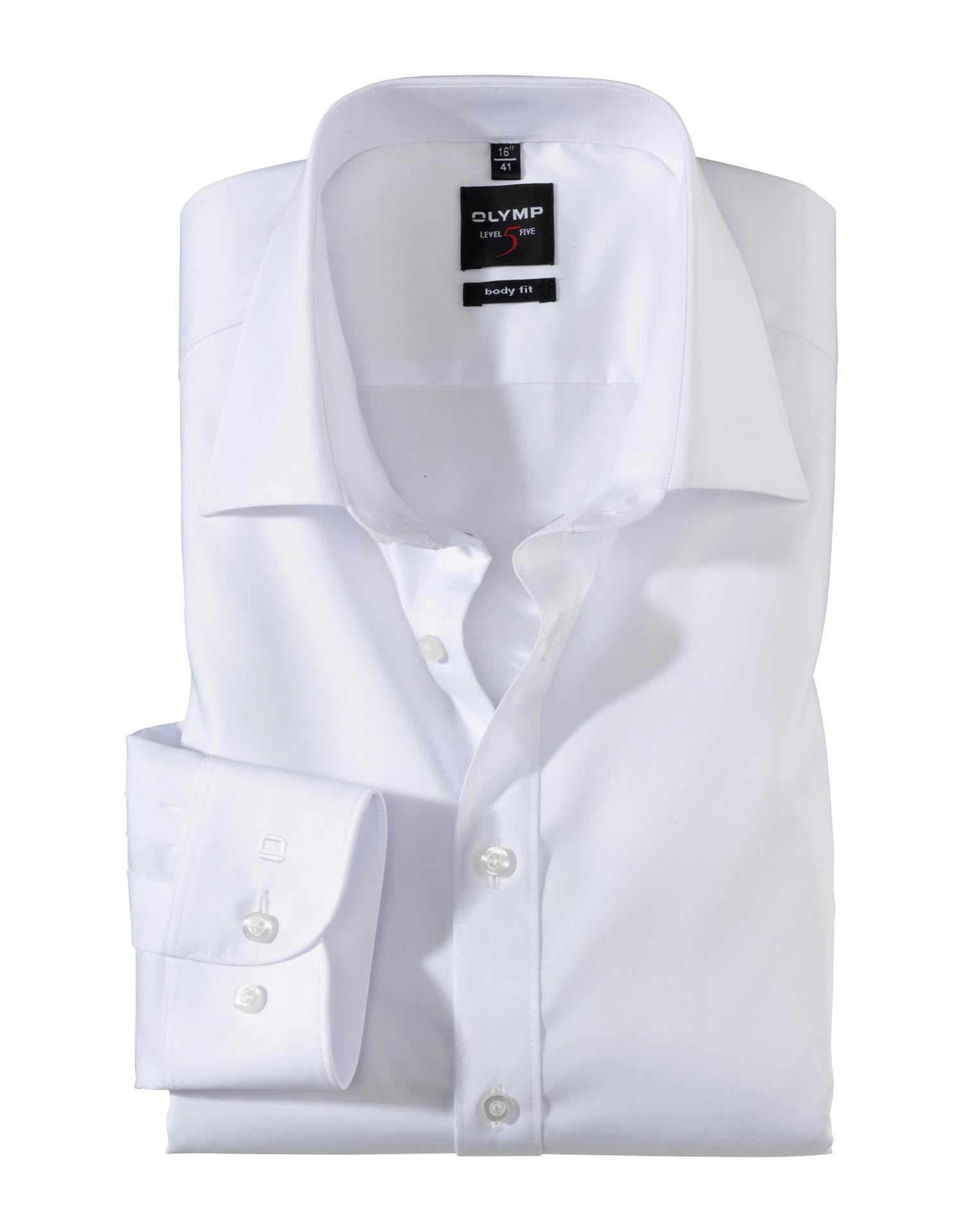 Olymp Body Fit Skjorte Hvit - chrismoa.no