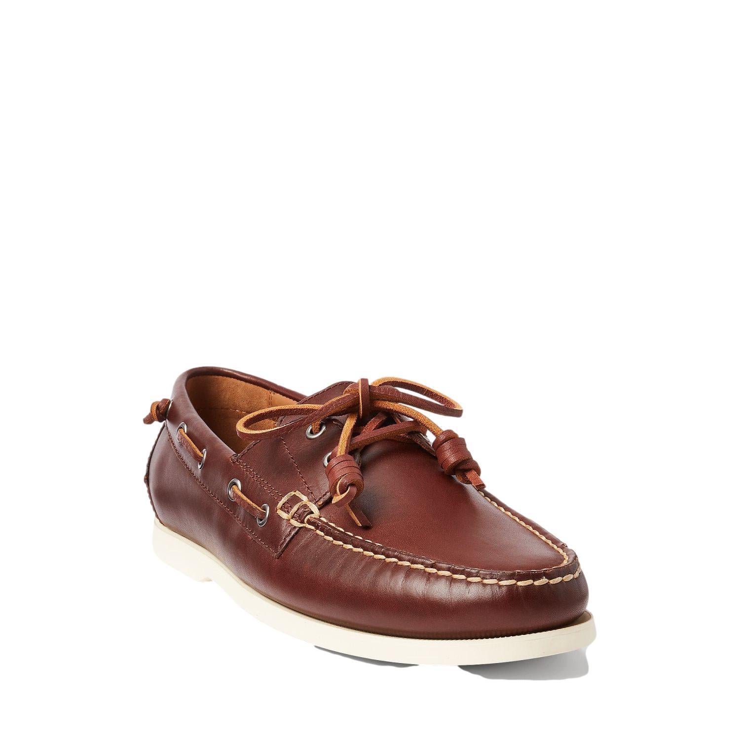 Polo Ralph Lauren Merton Leather Boat Shoe Sko Cognac - chrismoa.no