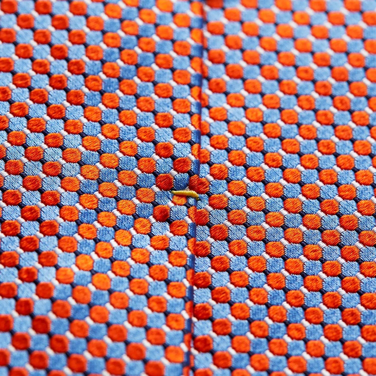 Eton Orange Geometric Silk Tie Slips Oransje - chrismoa.no