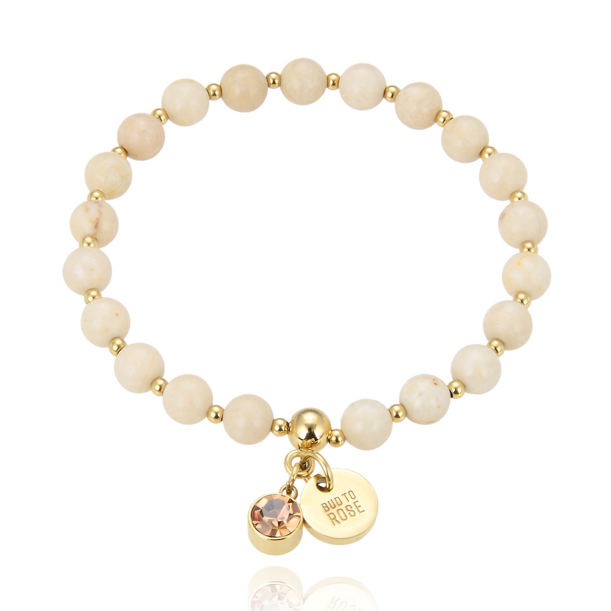 Bud to Rose Beverly Bracelet Ivory/Gold Armbånd Natur - chrismoa.no