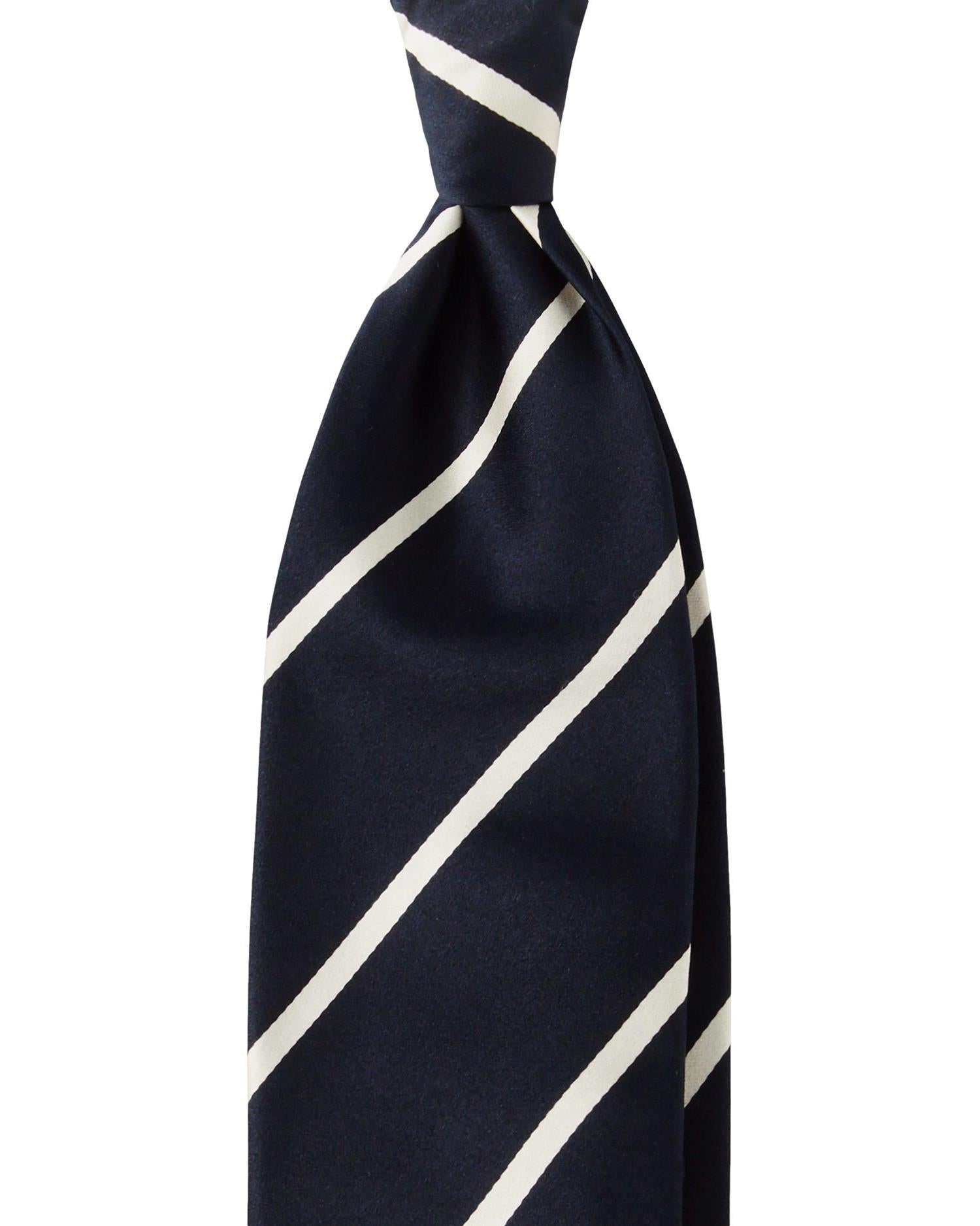 Viola Milano Classic Stripe Navy/White Tie Slips Marine - chrismoa.no