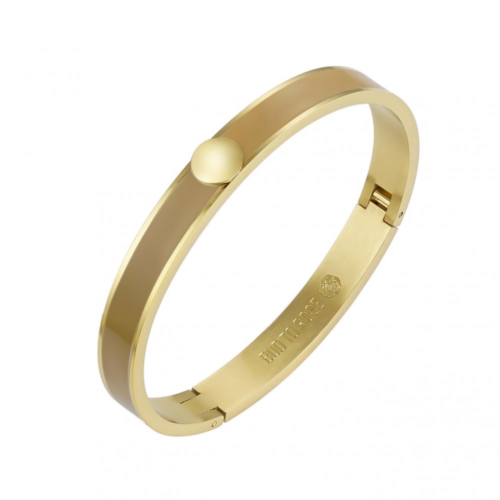 Bud to Rose Capri Enamel Bracelet Sand/Gold Armbånd Gull - chrismoa.no