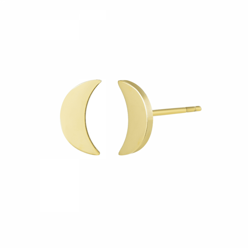 Bud to Rose MOON STUD EARRING Øredobber Sølv - chrismoa.no