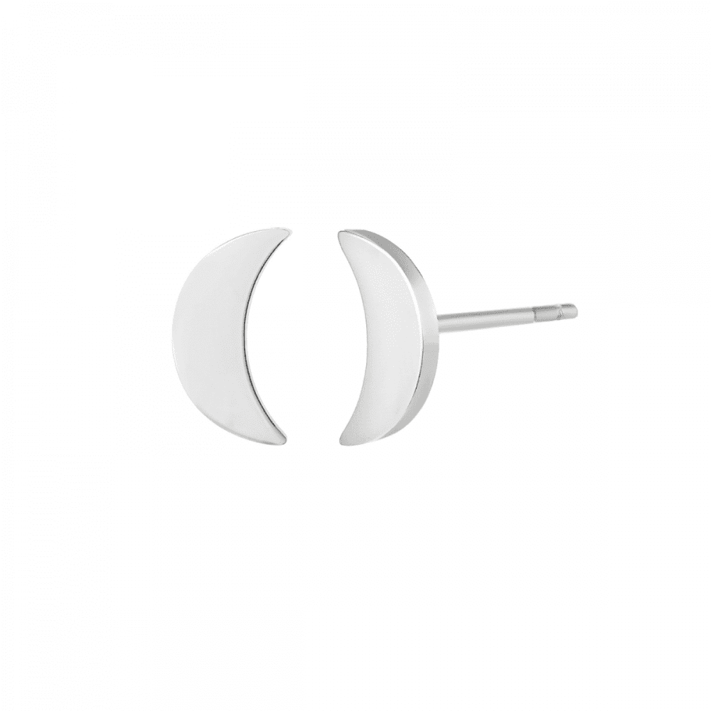 Bud to Rose MOON STUD EARRING Øredobber Sølv - chrismoa.no