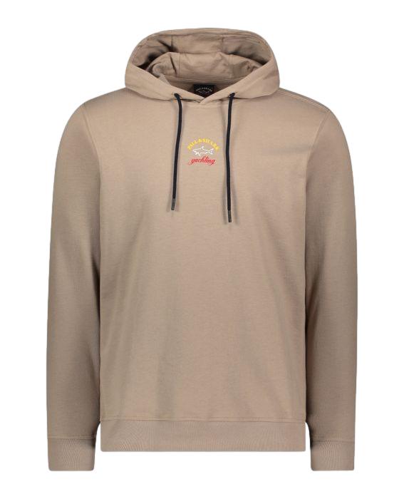 Paul & Shark Organic cotton hoodie with printed Logo Genser Beige - chrismoa.no