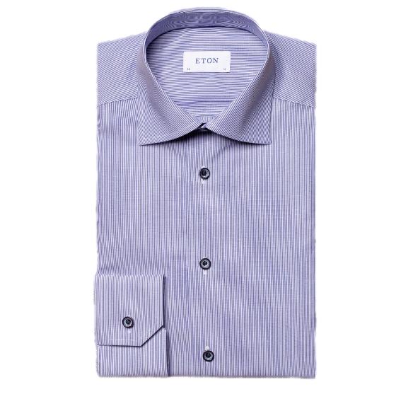 Eton Poplin Skjorte Blå - chrismoa.no