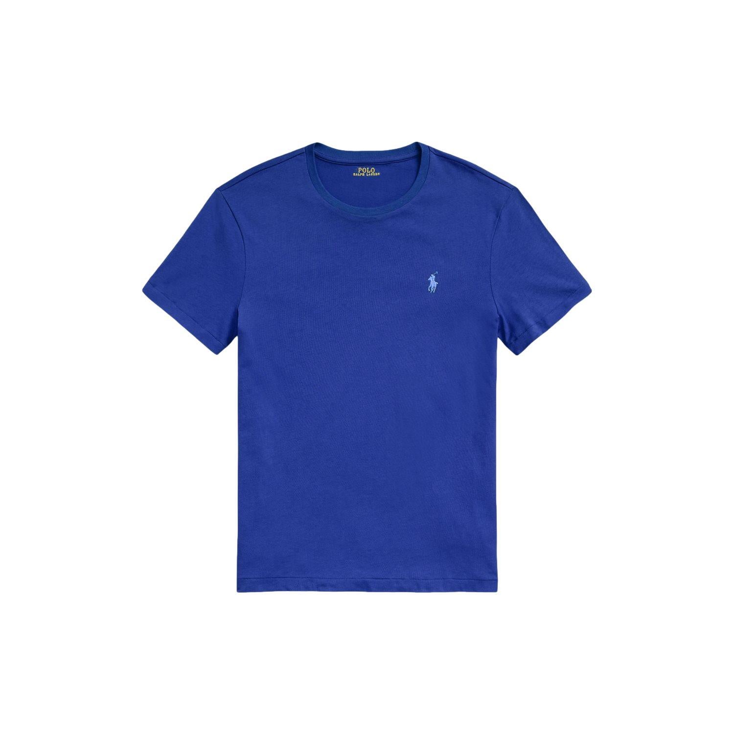 Polo Ralph Lauren Custom Slim Fit Jersey Crewneck T-Shirt T-Shirt Blå - chrismoa.no