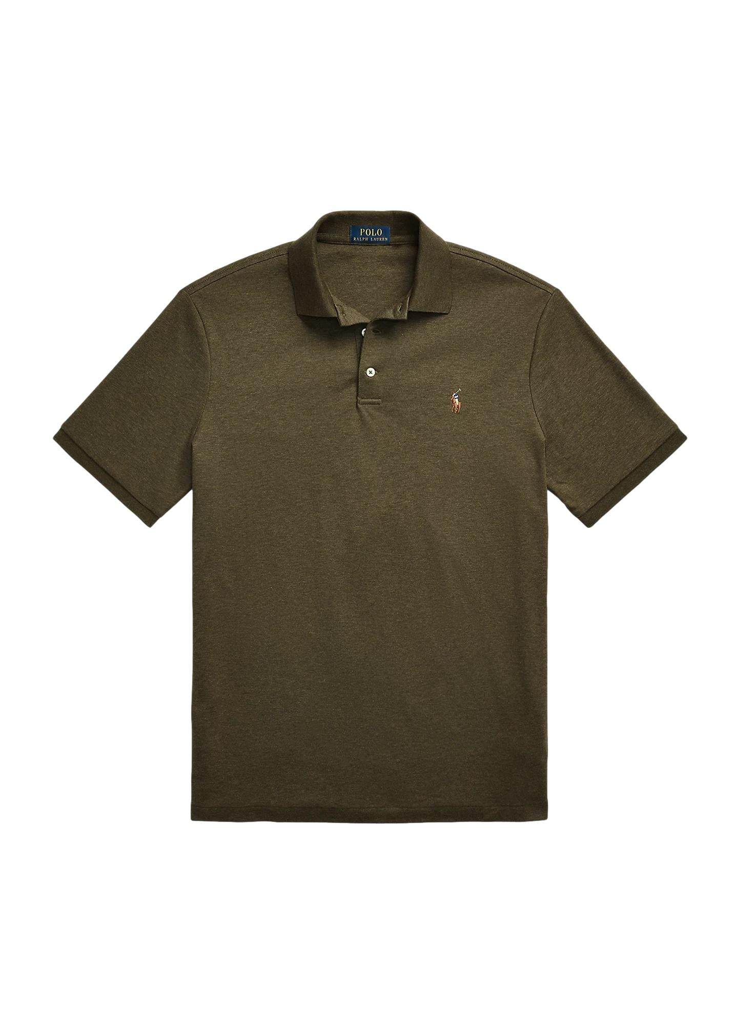 Polo Ralph Lauren Custom Slim Fit Soft Cotton Polo Shirt T-Shirt Oliven - chrismoa.no