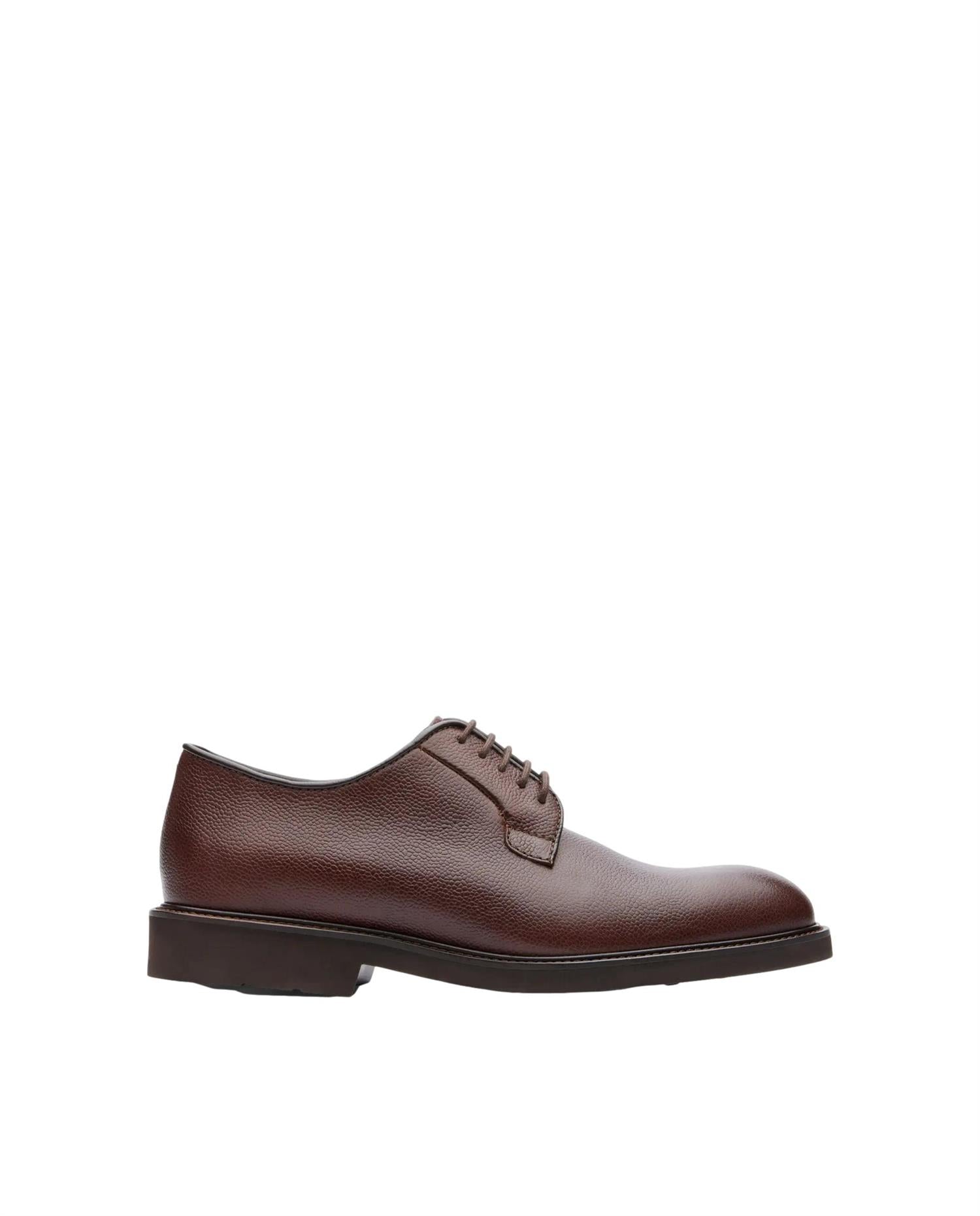Lottusse Baltimore Mocha Embossy Grain Calf Derby Sko Brun - chrismoa.no