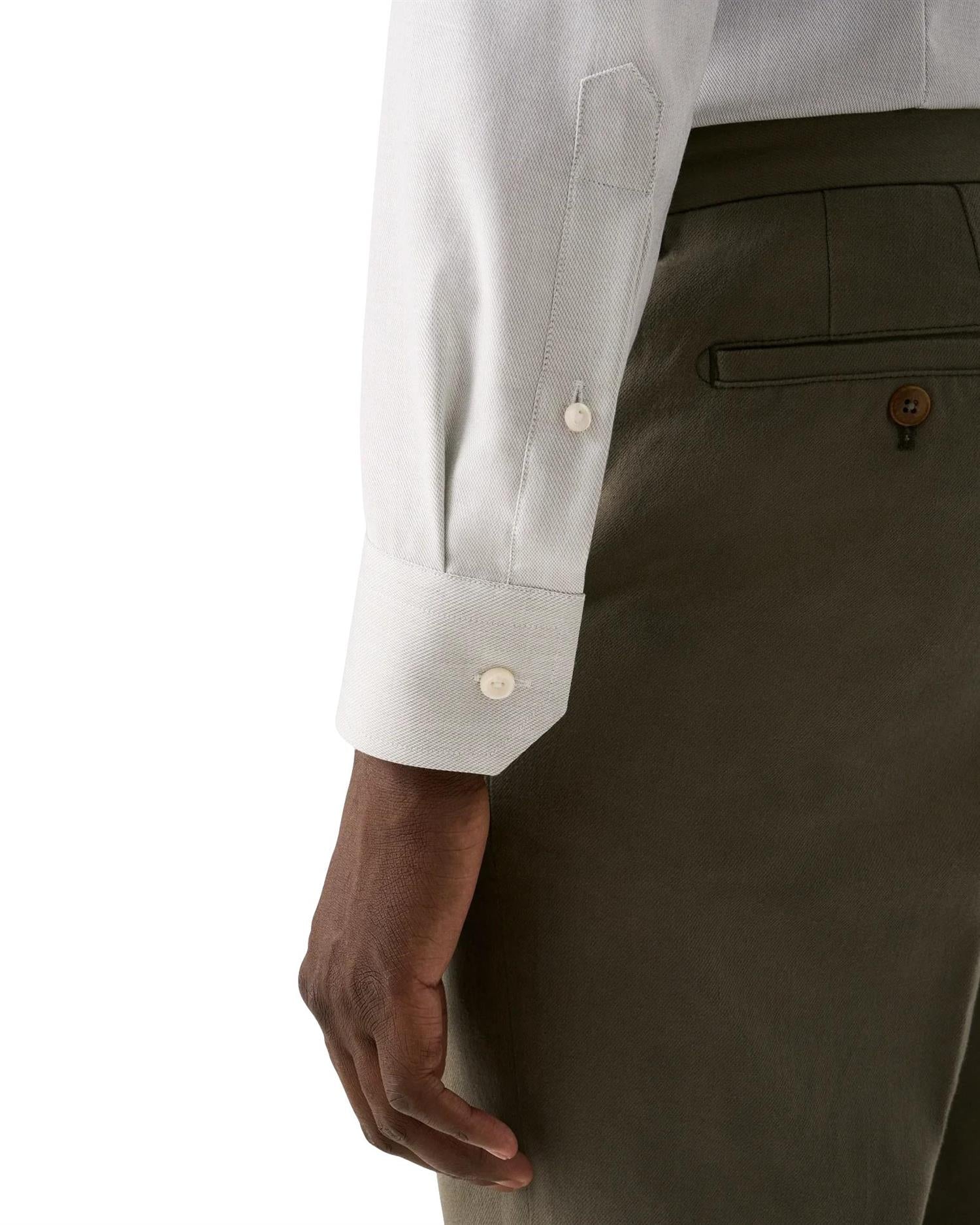 Eton Light Green Melange Semi Solid Twill Contemporary Fit Shirt Skjorte Lys Grønn Melert