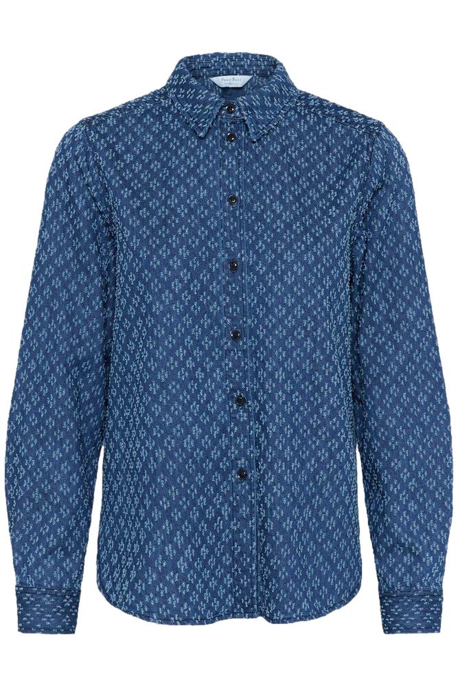 Part Two SarafiaPW SH Skjorte Blå - chrismoa.no