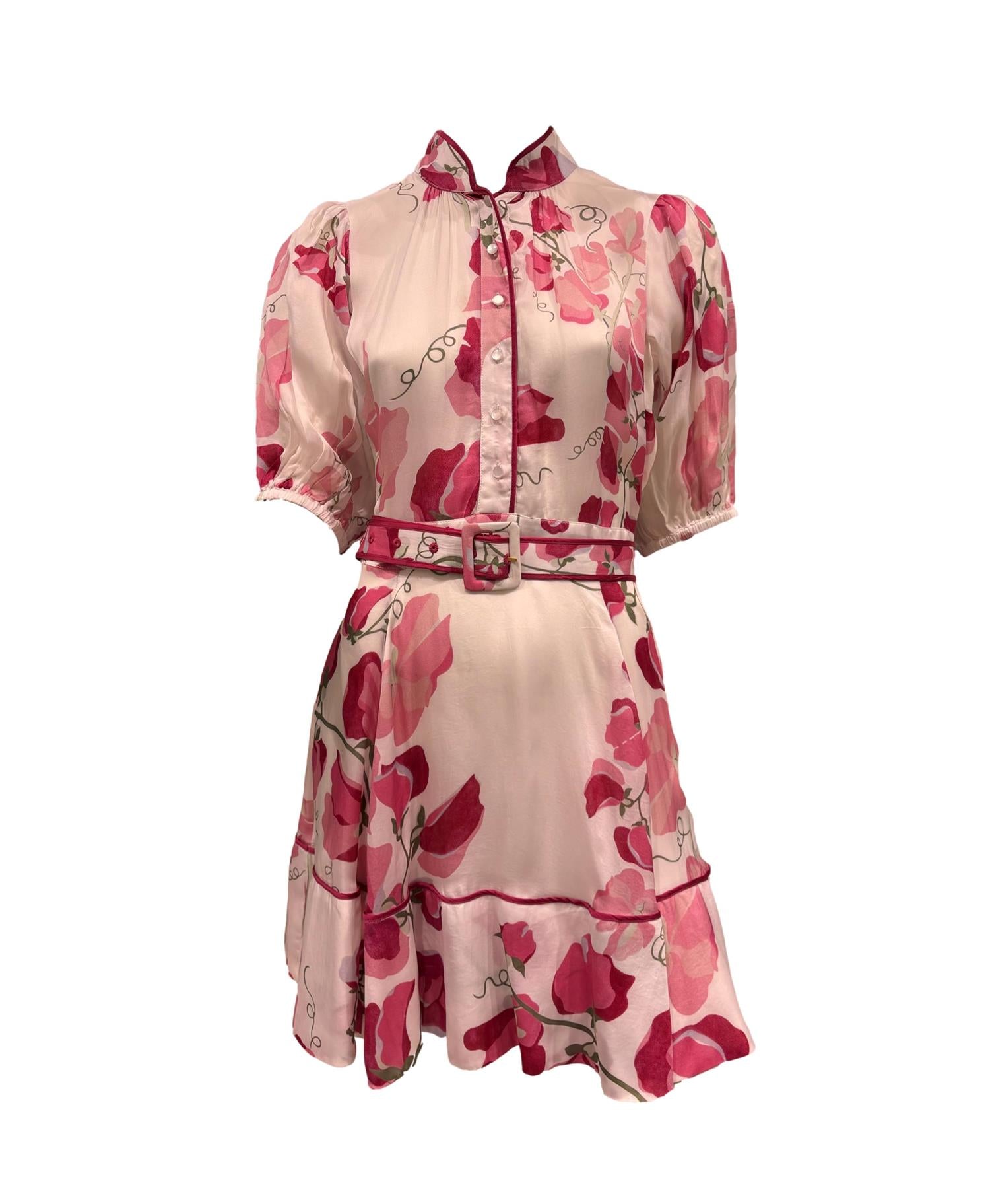 By TiMo Organza Mini Dress Kjole Blomster