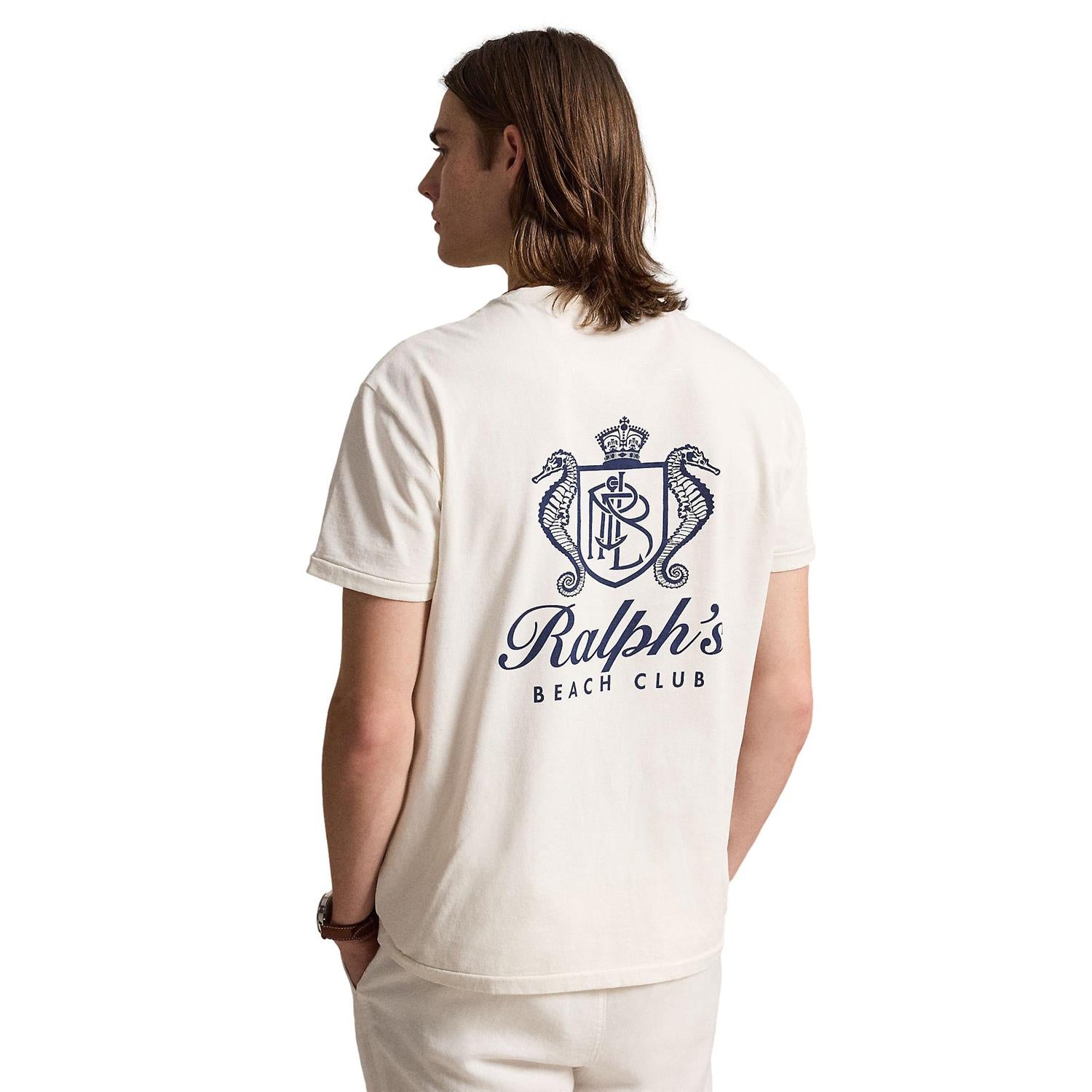 Polo Ralph Lauren Classic Fit Jersey Graphic T-Shirt T-Shirt Hvit - chrismoa.no