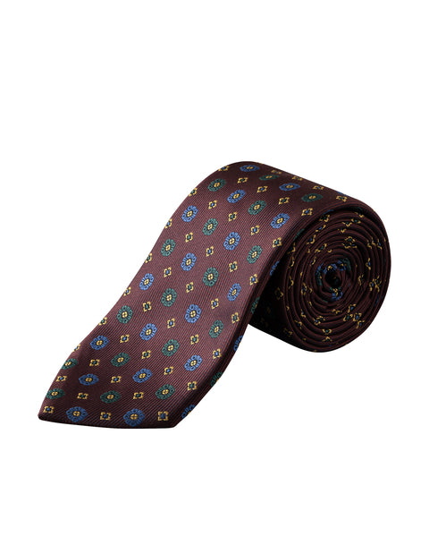 Eton Geometric woven silk tie Slips